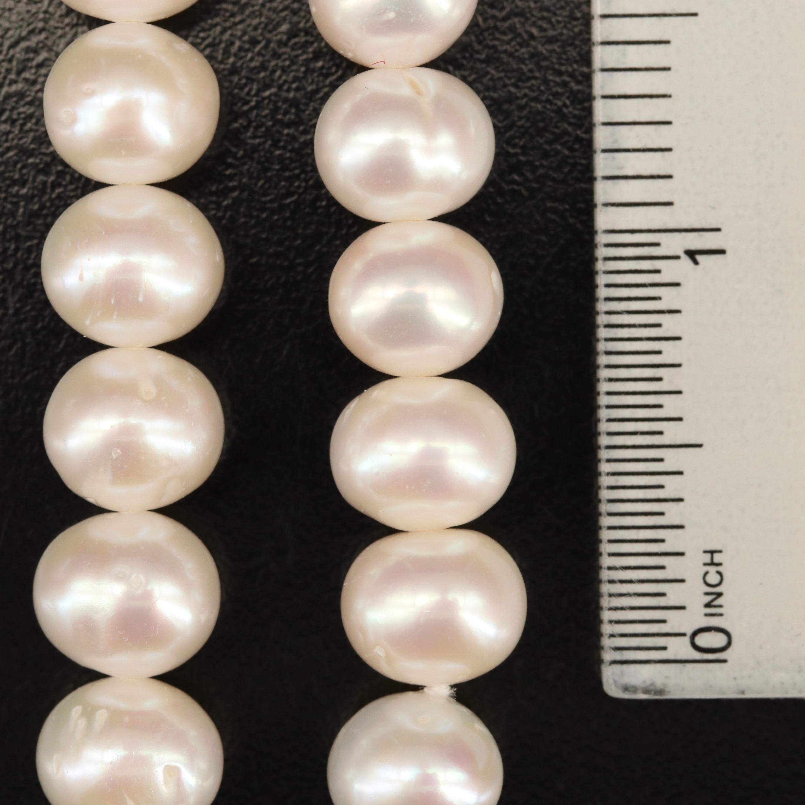 Endless Oval Pearl Necklace