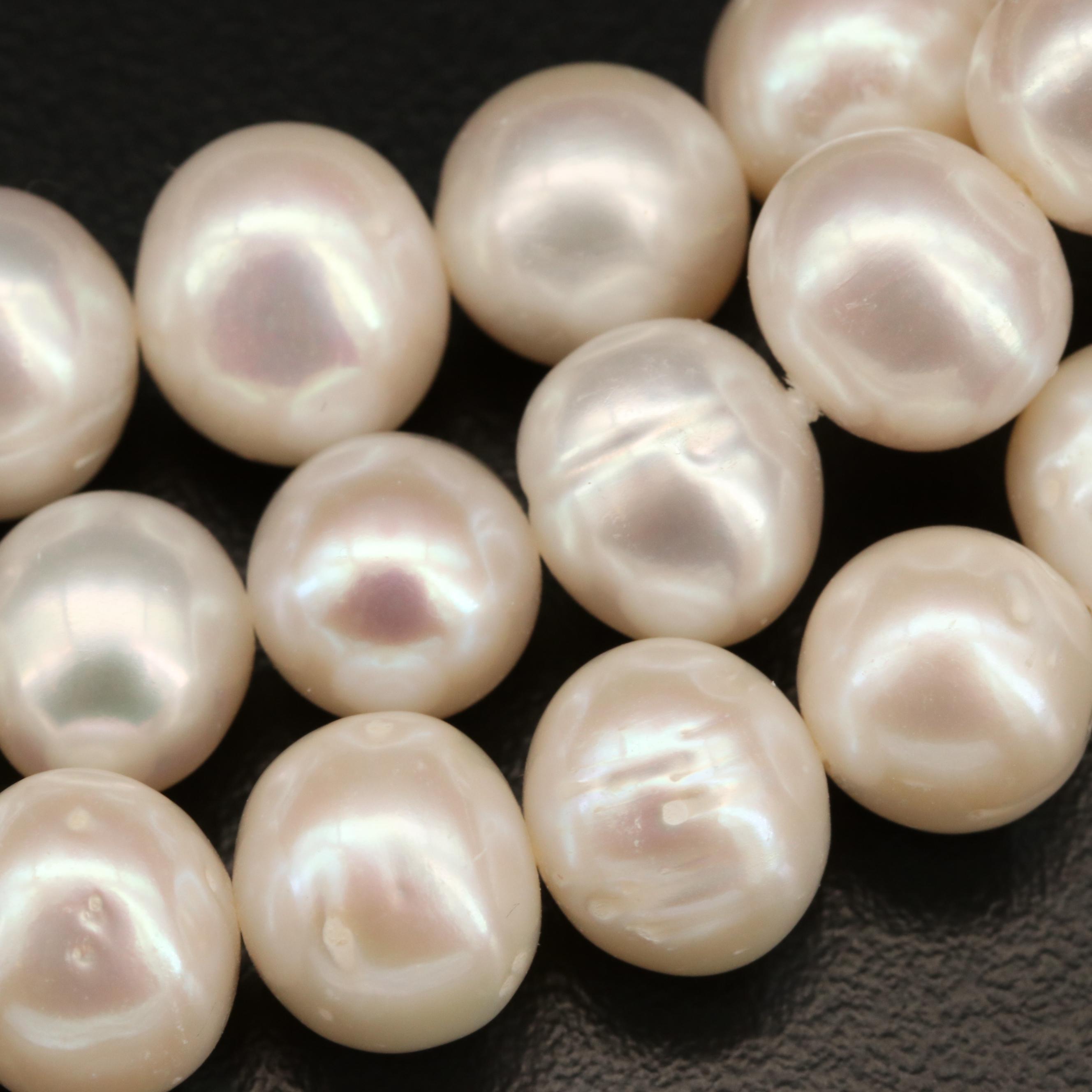 Endless Oval Pearl Necklace