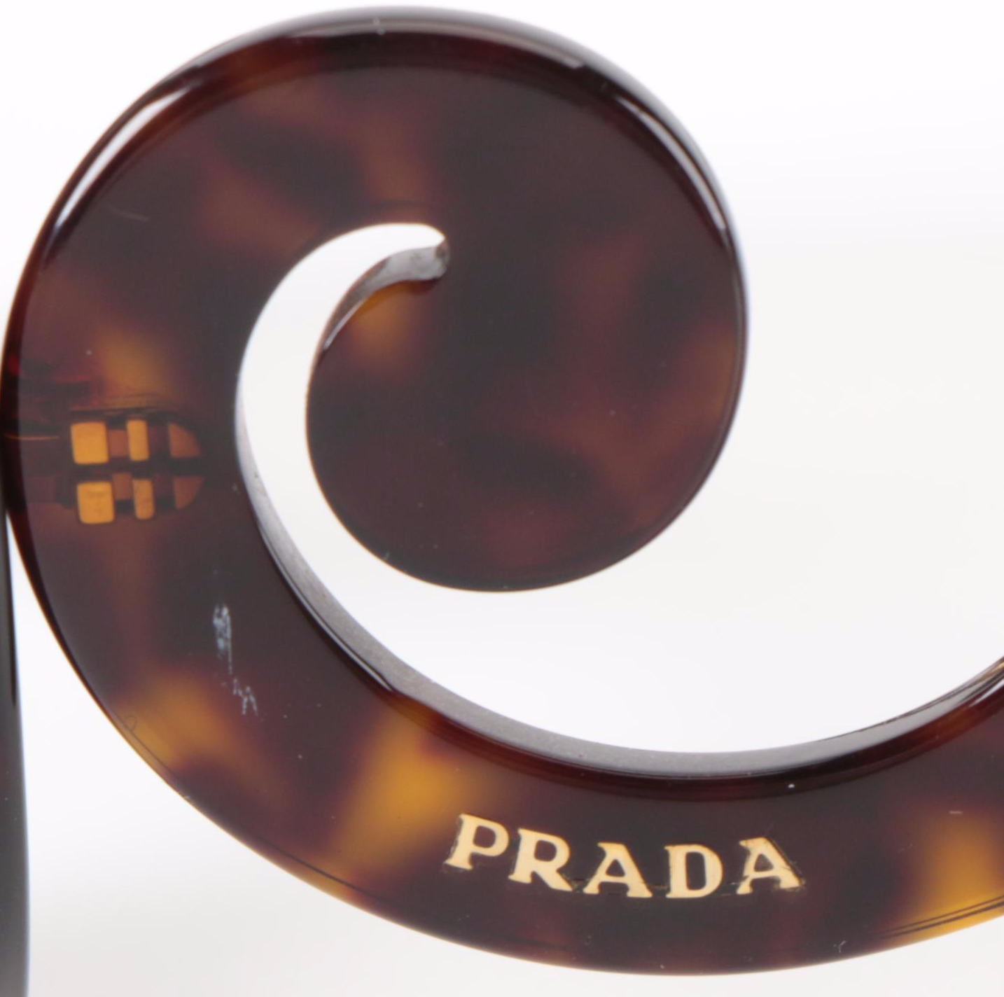 Prada SPR27N Minimal Baroque Prescription Sunglasses in Havana