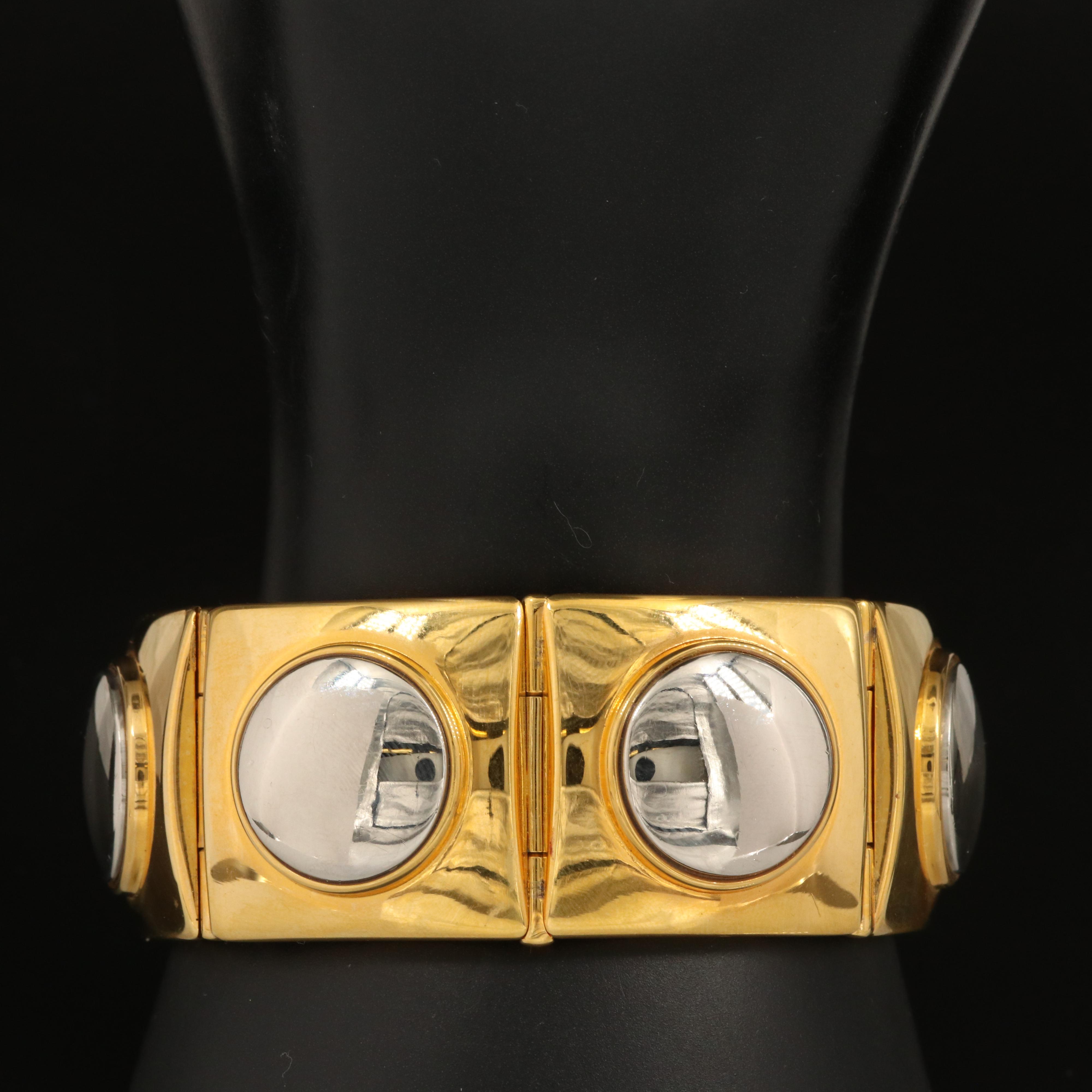 Vintage Gucci Geometric Panel Bracelet