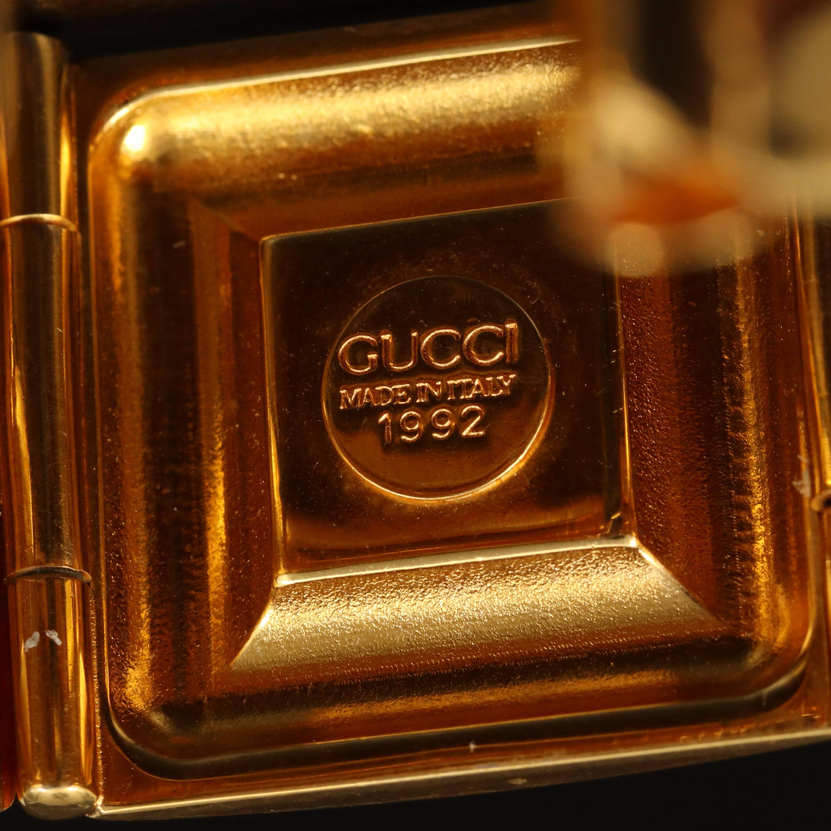 Vintage Gucci Geometric Panel Bracelet
