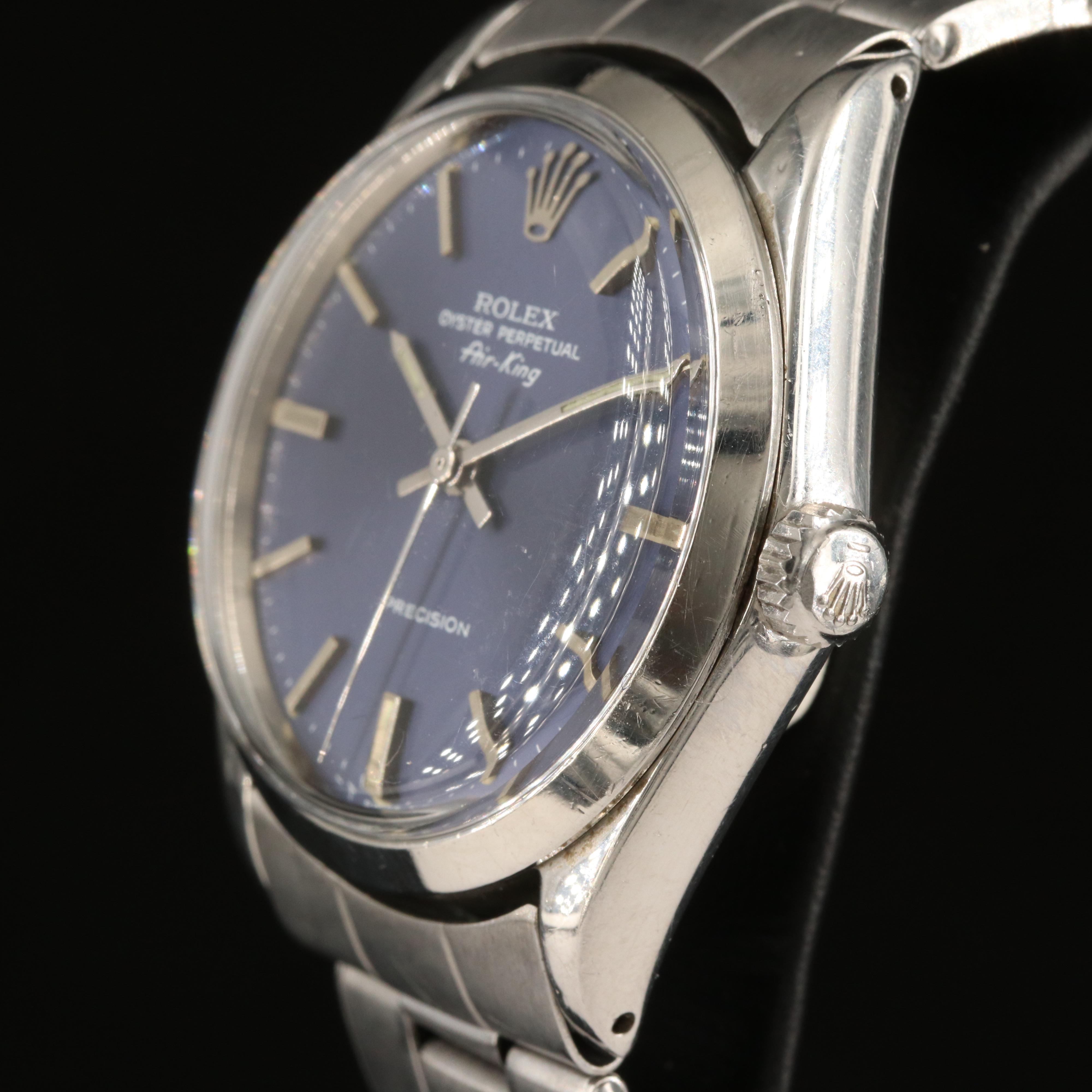 1966 Rolex Air - King Precision Stainless Steel Automatic Watch