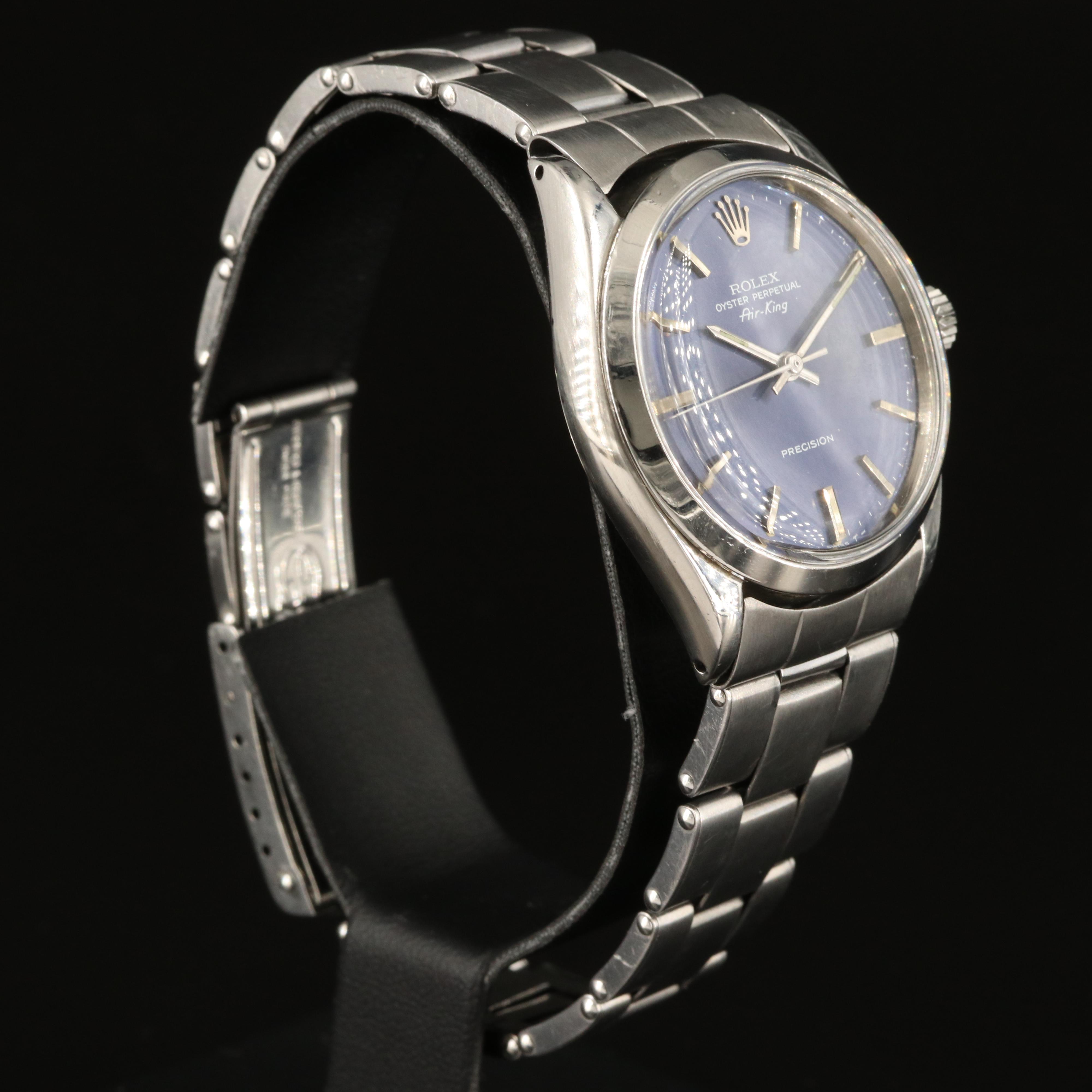 1966 Rolex Air - King Precision Stainless Steel Automatic Watch