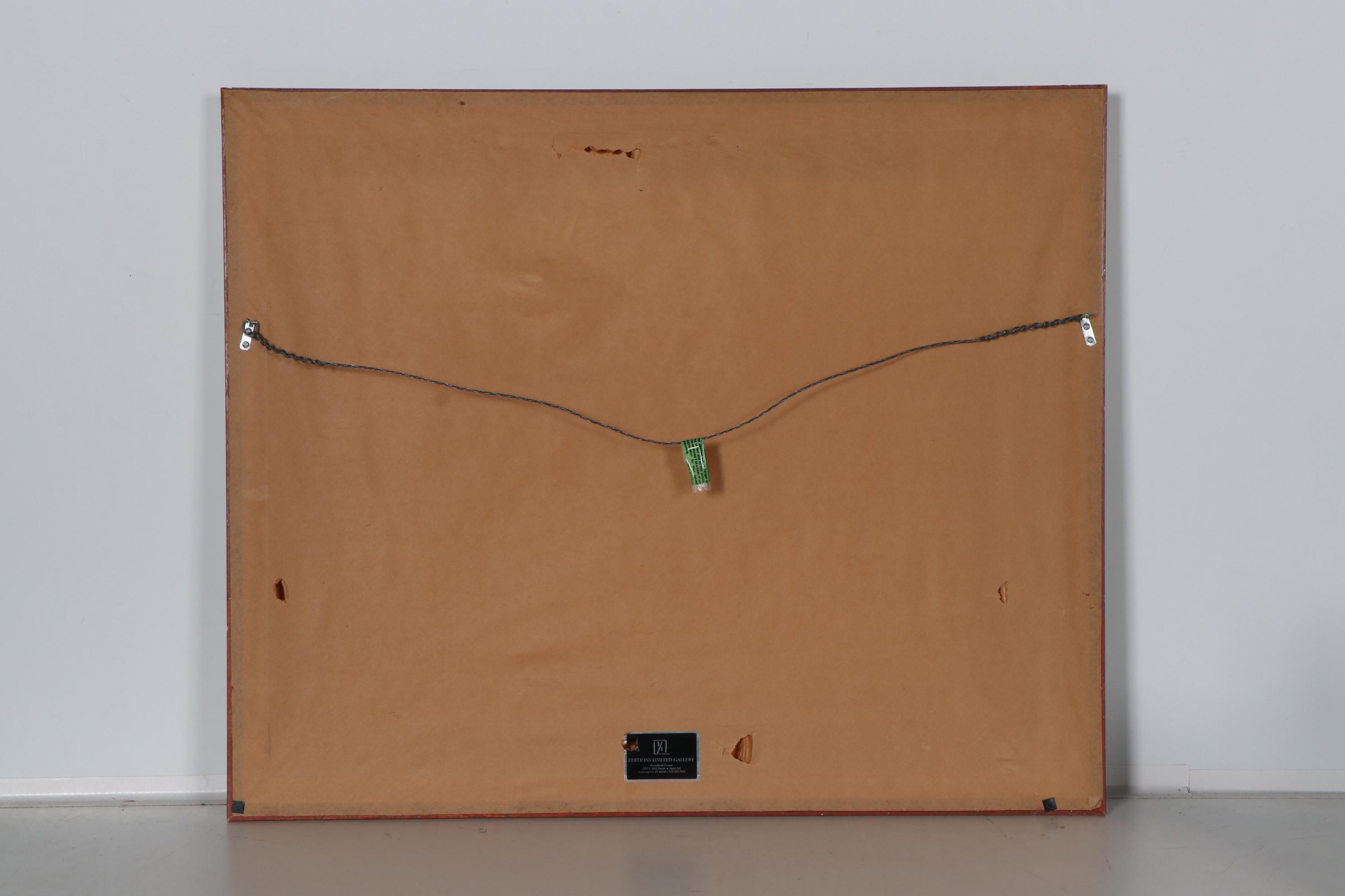 Garden Landscape Oil Painting, Late 20th Century