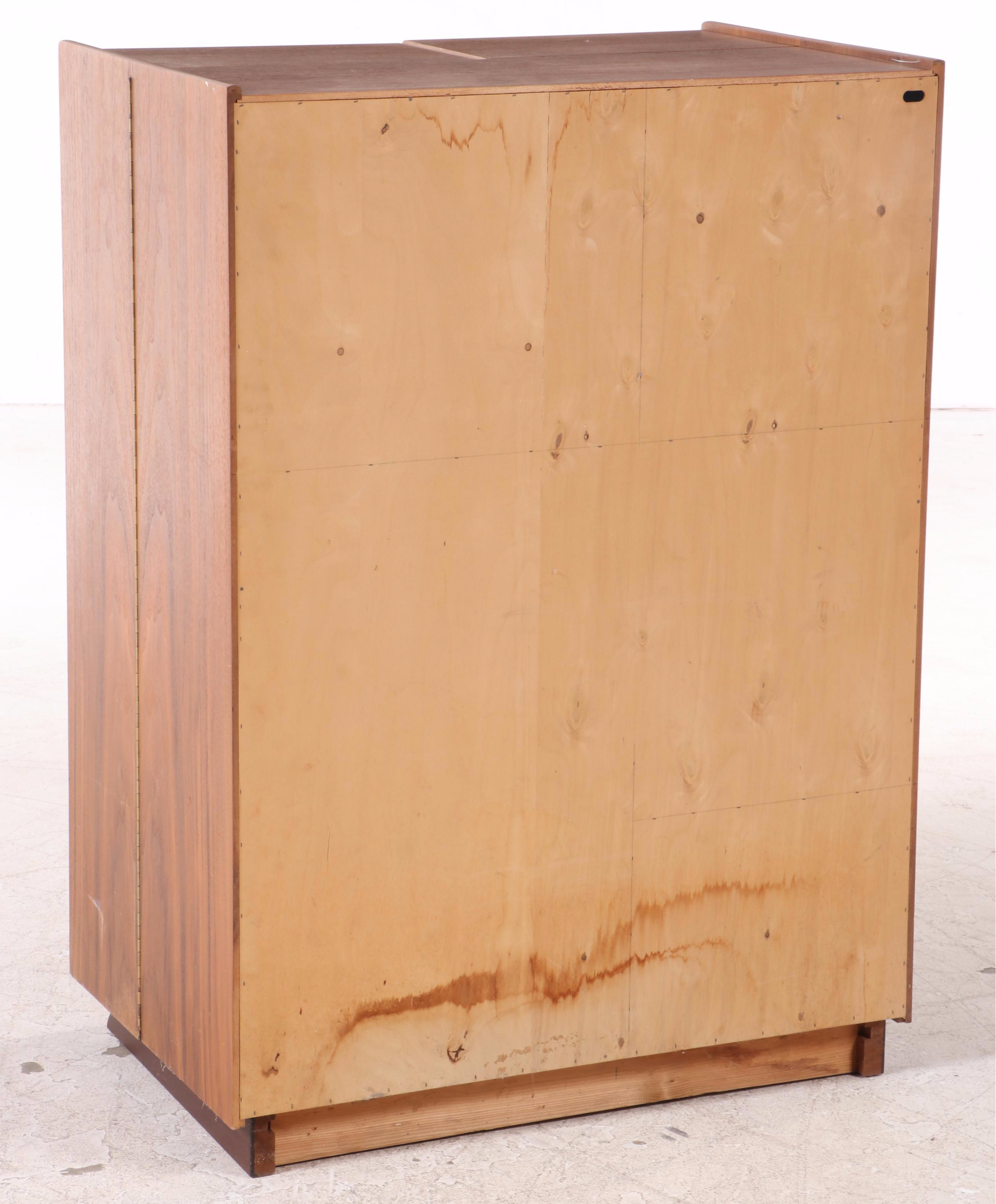 Mid Century Modern Teak and Maple "Magic Box" Desk, Poss. Mummenthaler & Meier