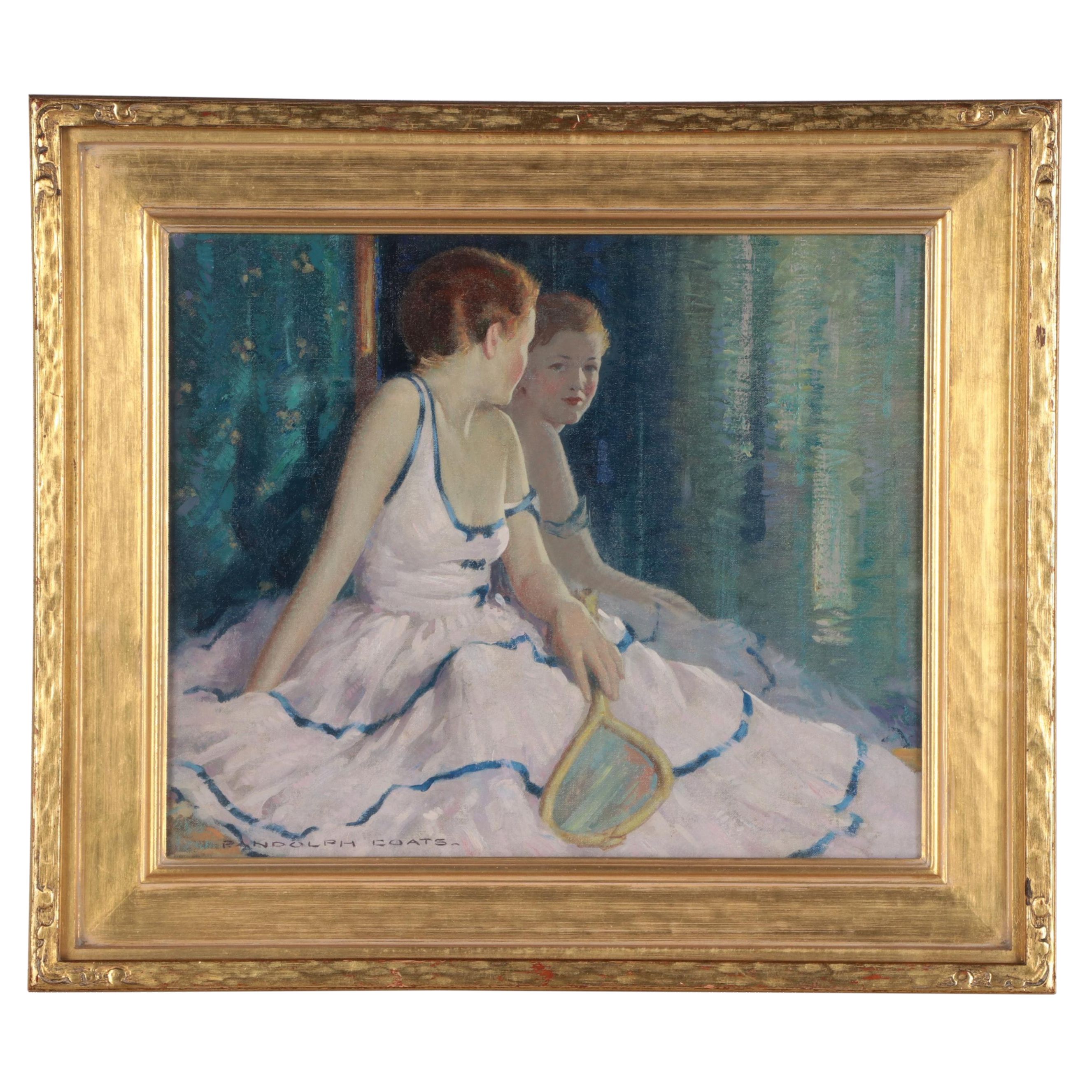 Randolph Coats Figurative Oil Painting of Young Woman