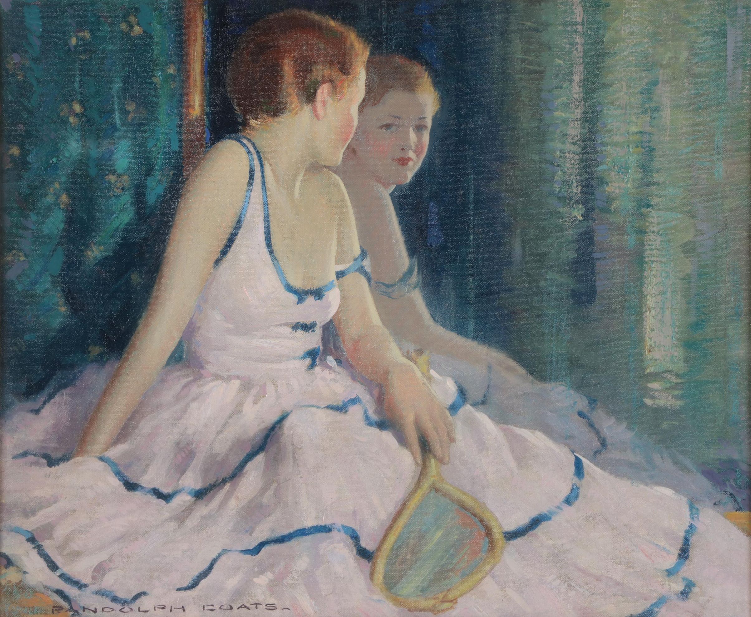 Randolph Coats Figurative Oil Painting of Young Woman