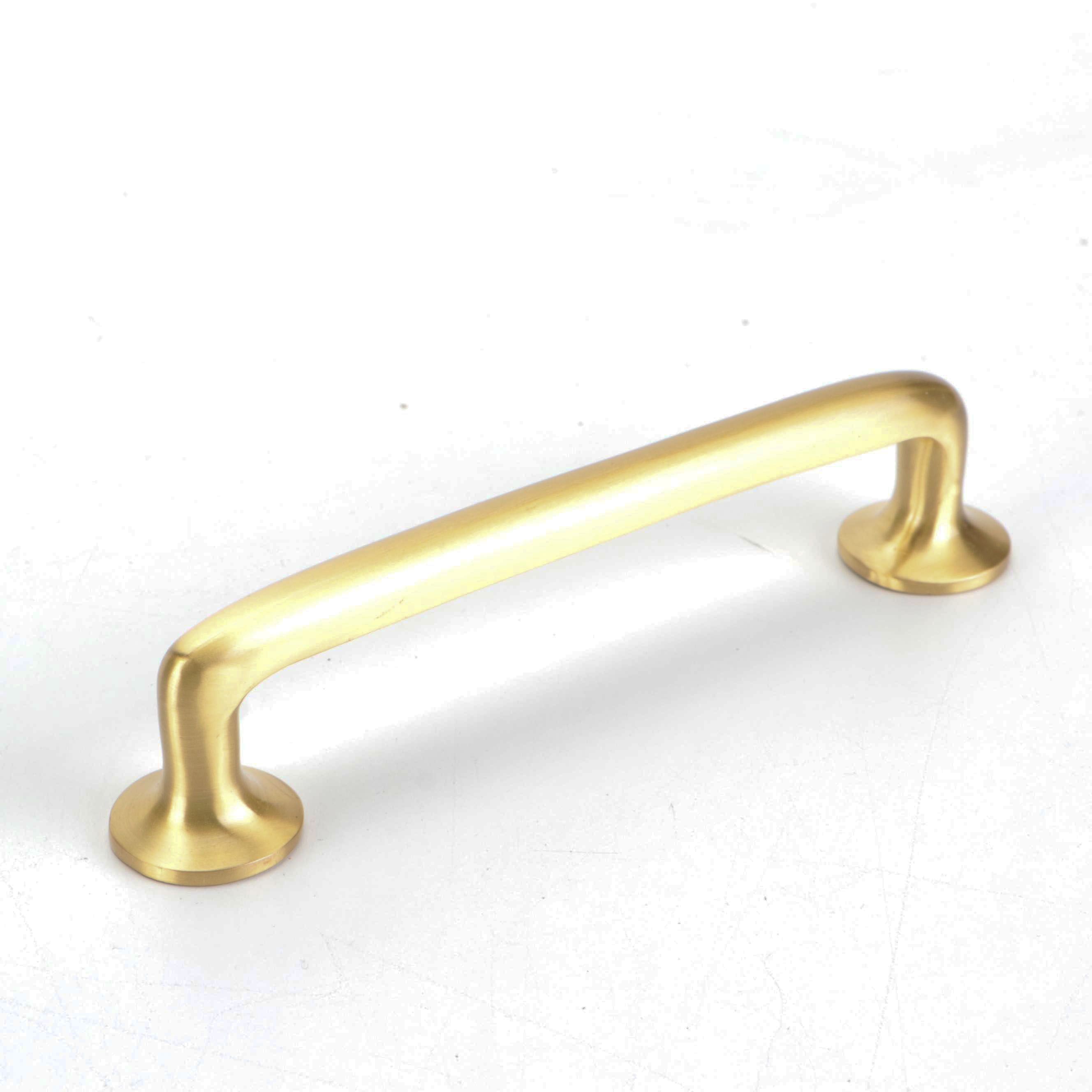 6'' Solid Brass Cabinet Pulls in Satin Brass Finish