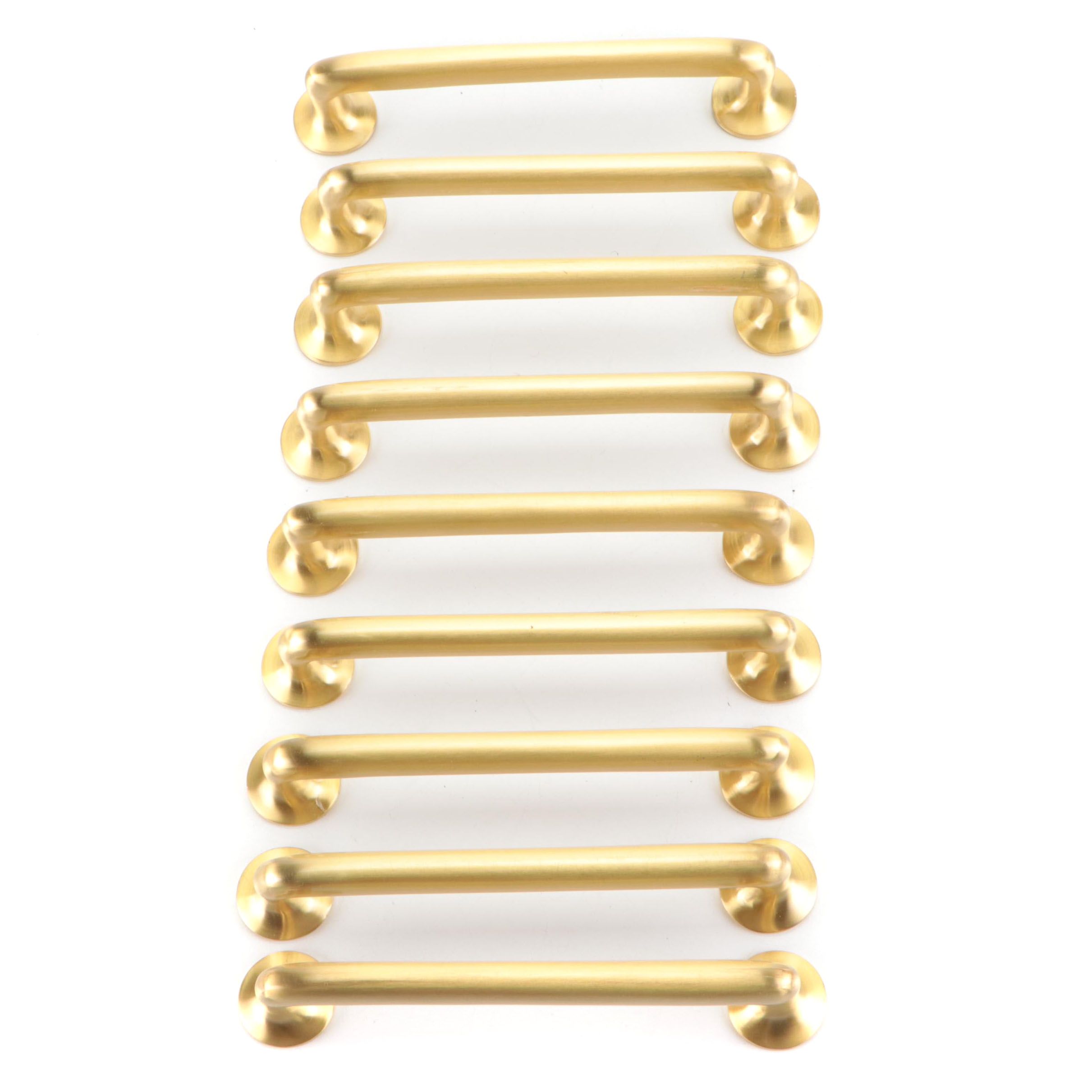 6'' Solid Brass Cabinet Pulls in Satin Brass Finish