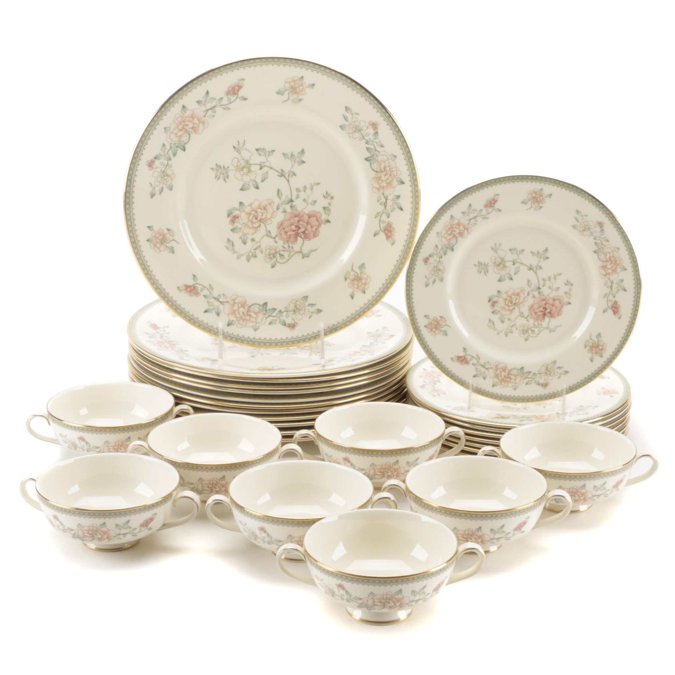 Minton "Jasmine" Bone China Dinnerware, Late 20th Century