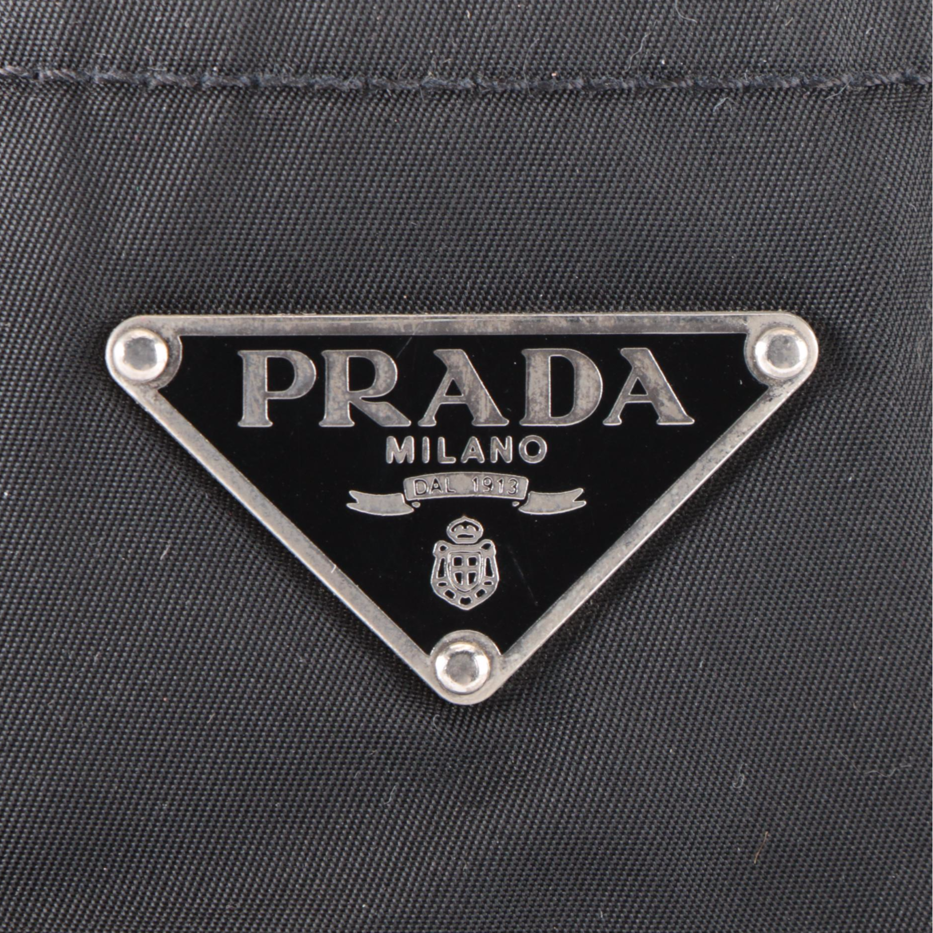 Prada Buckled Tote Bag in Black Tessuto Nylon