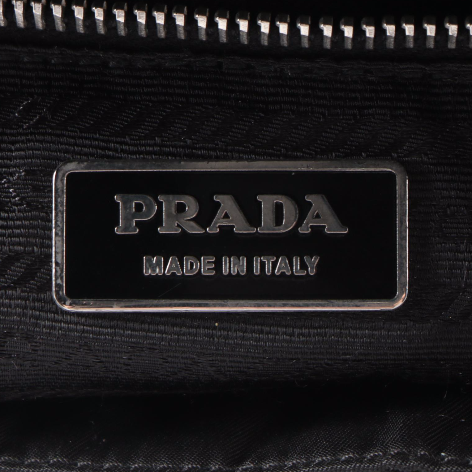 Prada Buckled Tote Bag in Black Tessuto Nylon