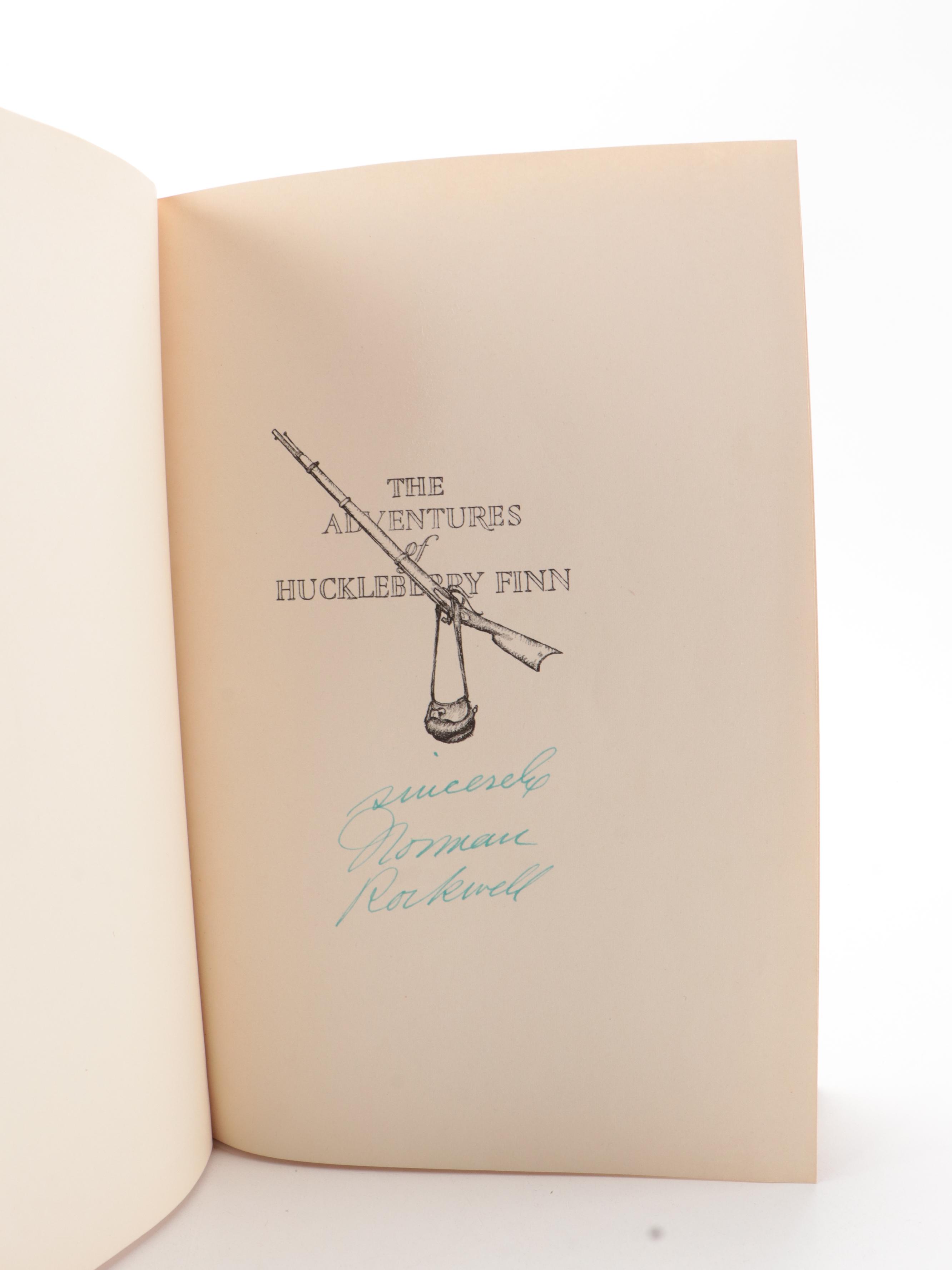 Norman Rockwell Signed "The Adventures of Huckleberry Finn" by Mark Twain, 1940
