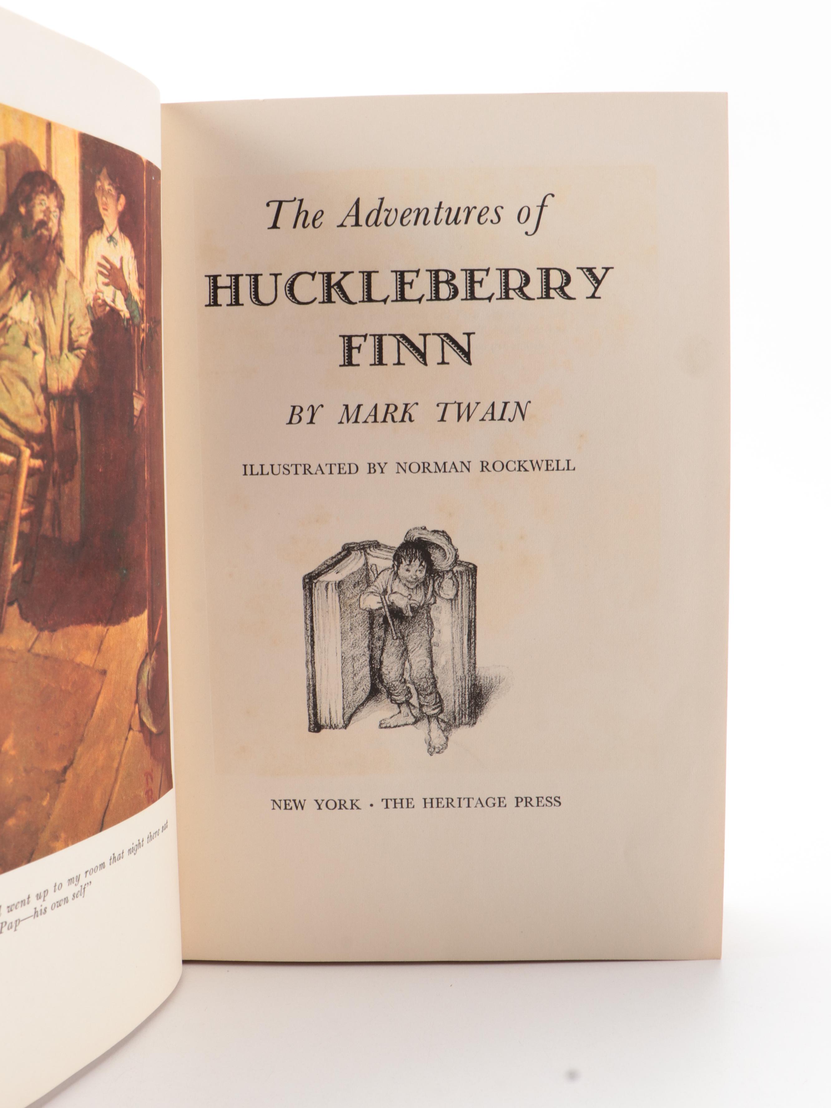 Norman Rockwell Signed "The Adventures of Huckleberry Finn" by Mark Twain, 1940