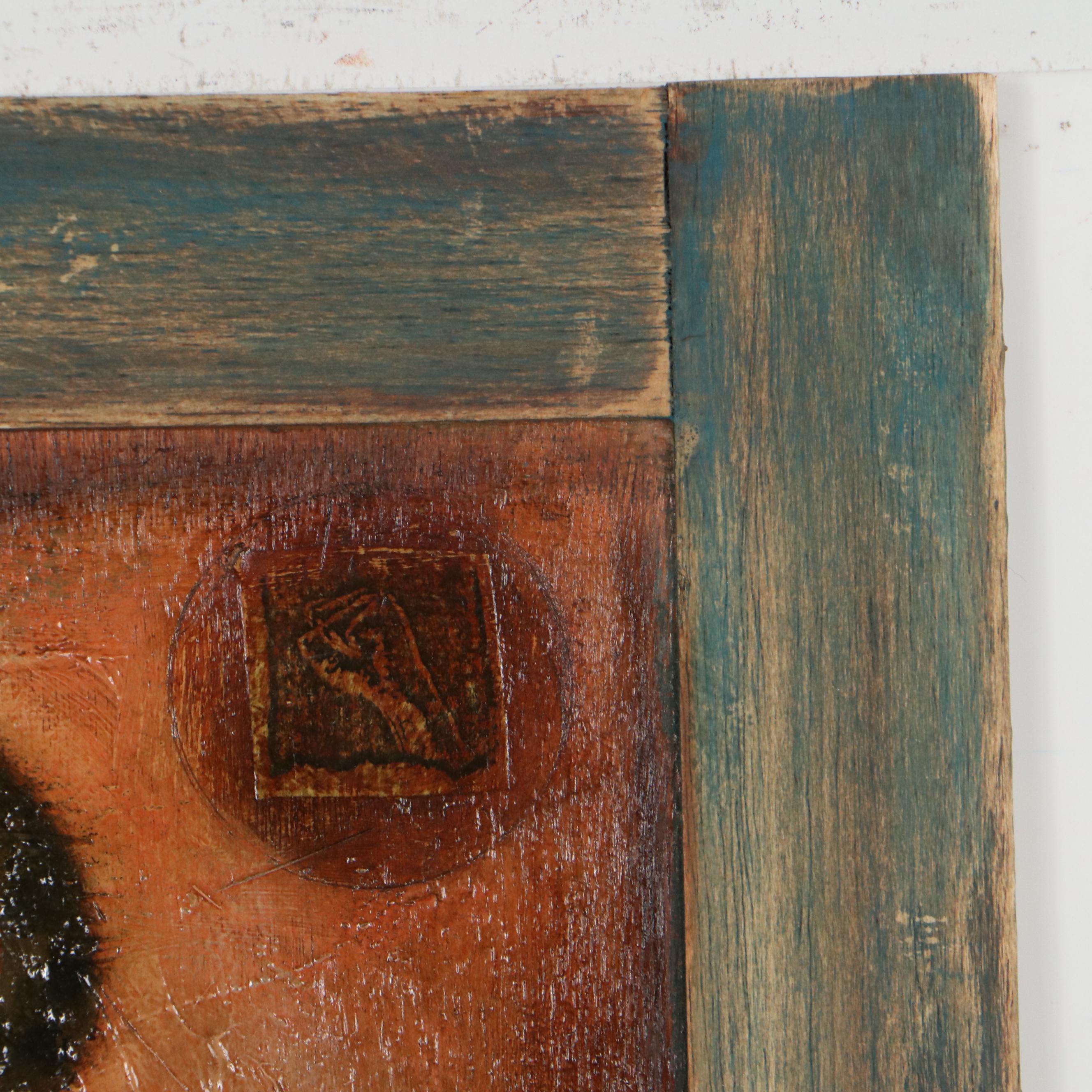 Joseph Daniel Fiedler Oil Painting "Snakeman," 21st Century