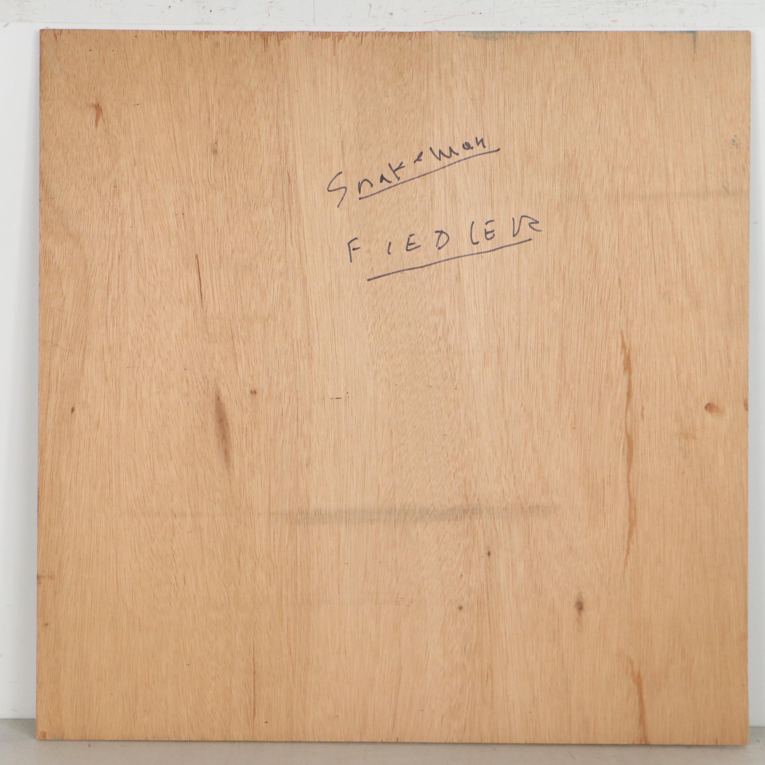 Joseph Daniel Fiedler Oil Painting "Snakeman," 21st Century