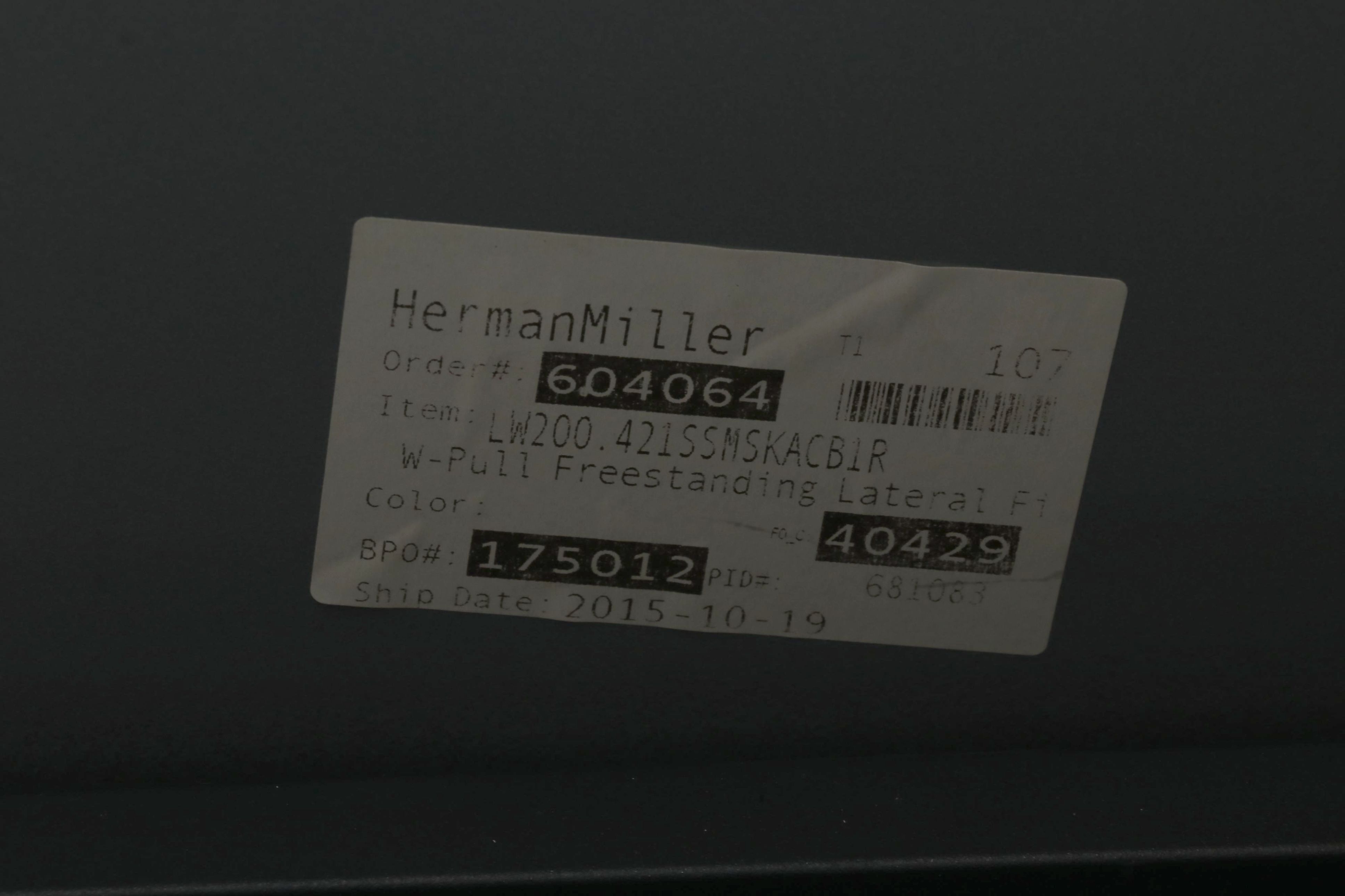 Herman Miller Stainless Steel Two-Drawer Lateral File Cabinet