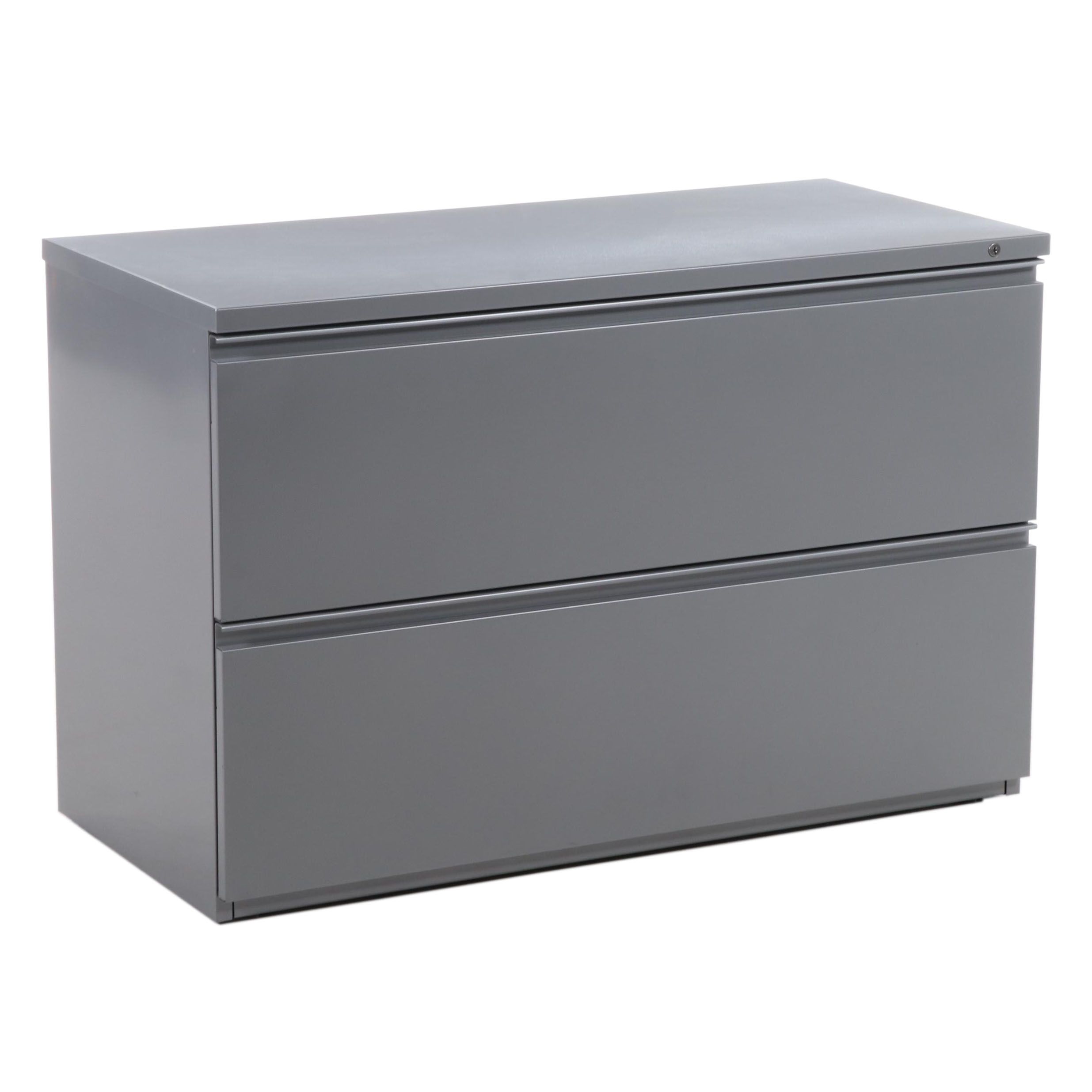 Herman Miller Stainless Steel Two-Drawer Lateral File Cabinet