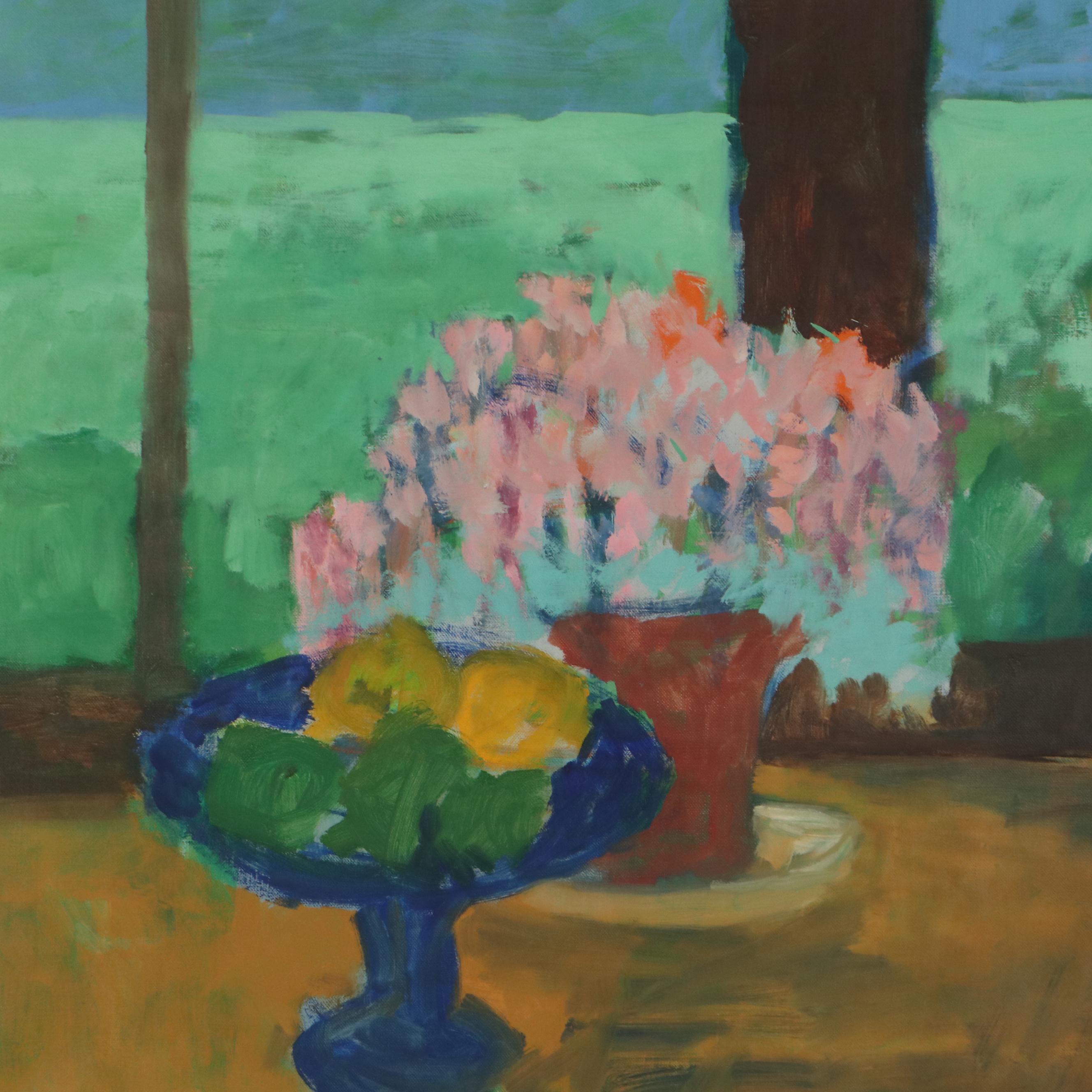 Robert Lewis Lahotan Oil Painting "Still Life with Oxalis"