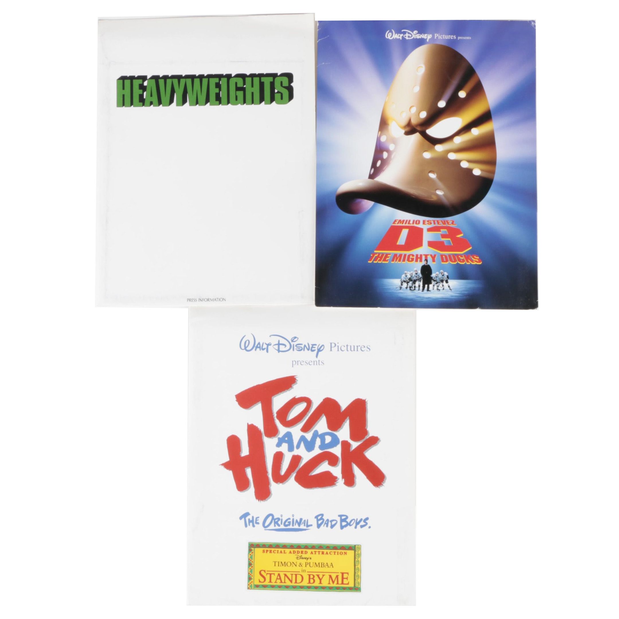 "D3: The Mighty Ducks" and Other Disney Movie Press Kits, 1990s