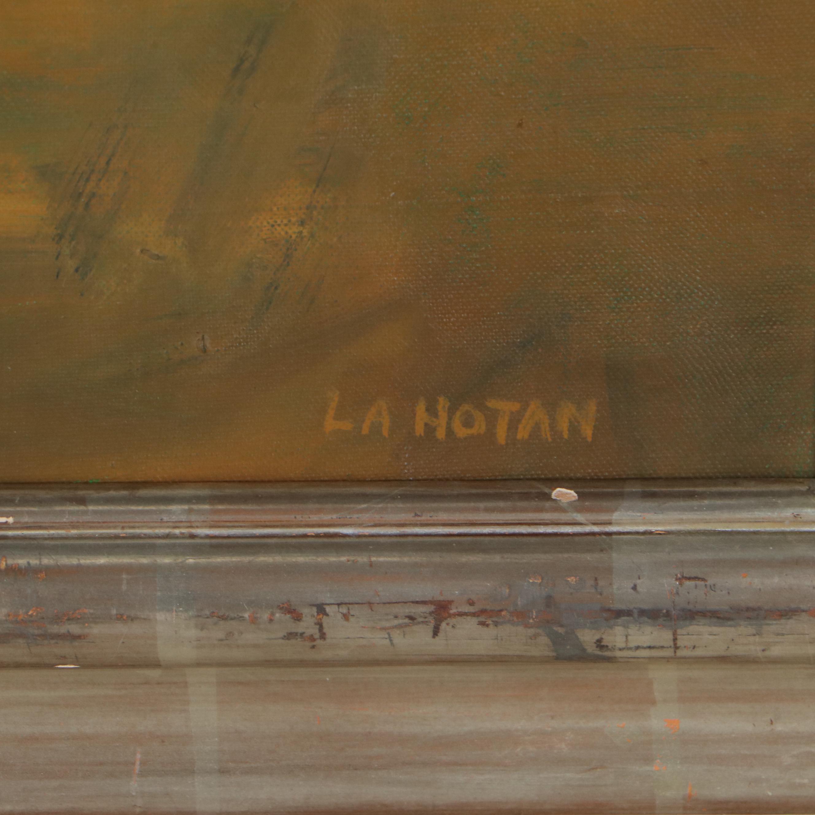 Robert Lewis Lahotan Oil Painting "Still Life with Oxalis"