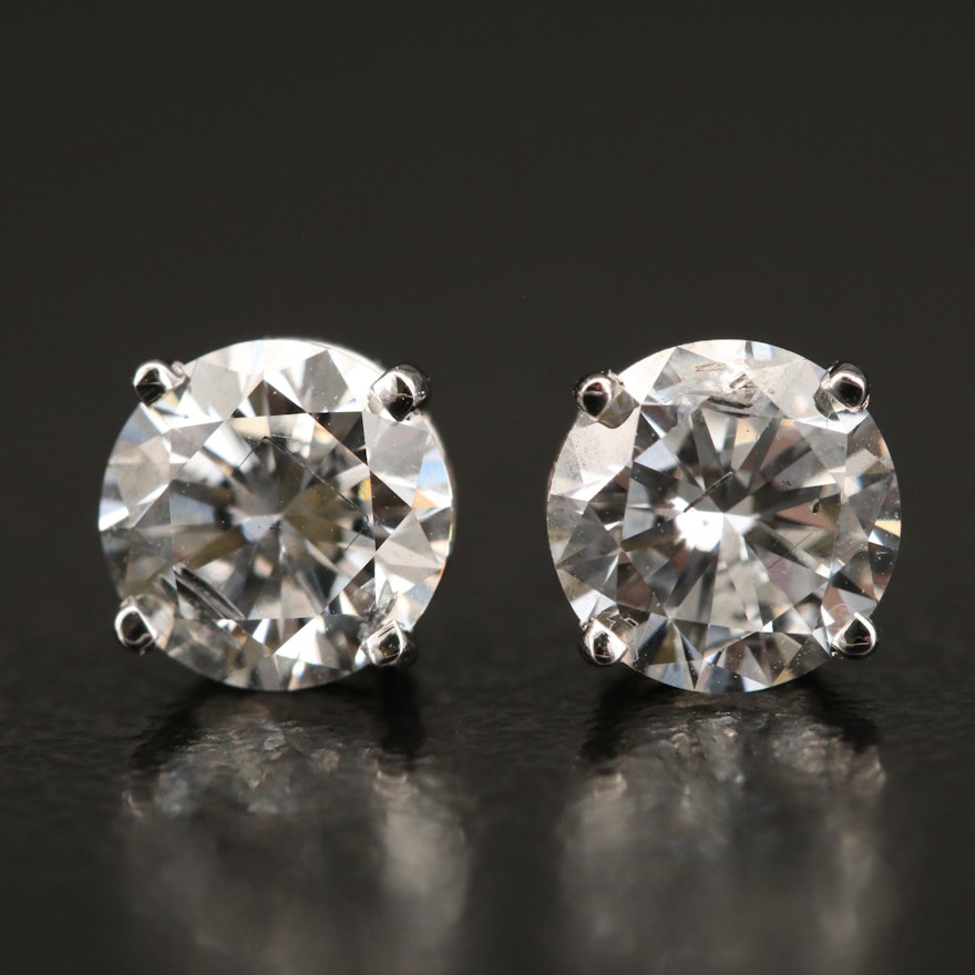 14K 2.01 CTW Diamond Stud Earrings