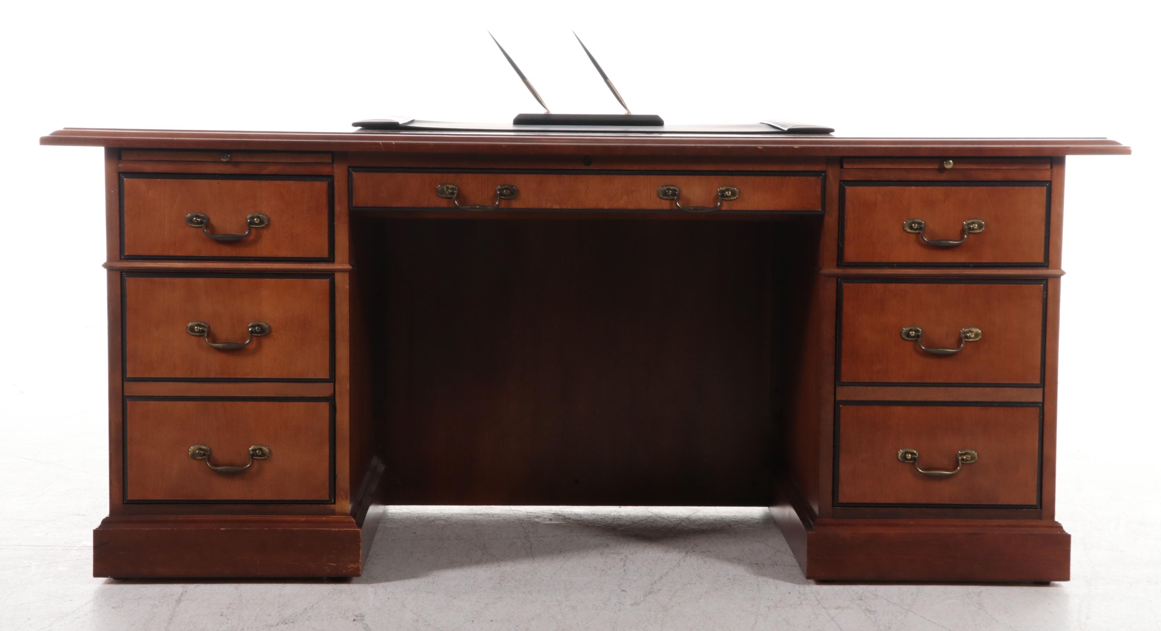 Paoli Inc. Walnut Executive Desk, 21st Century