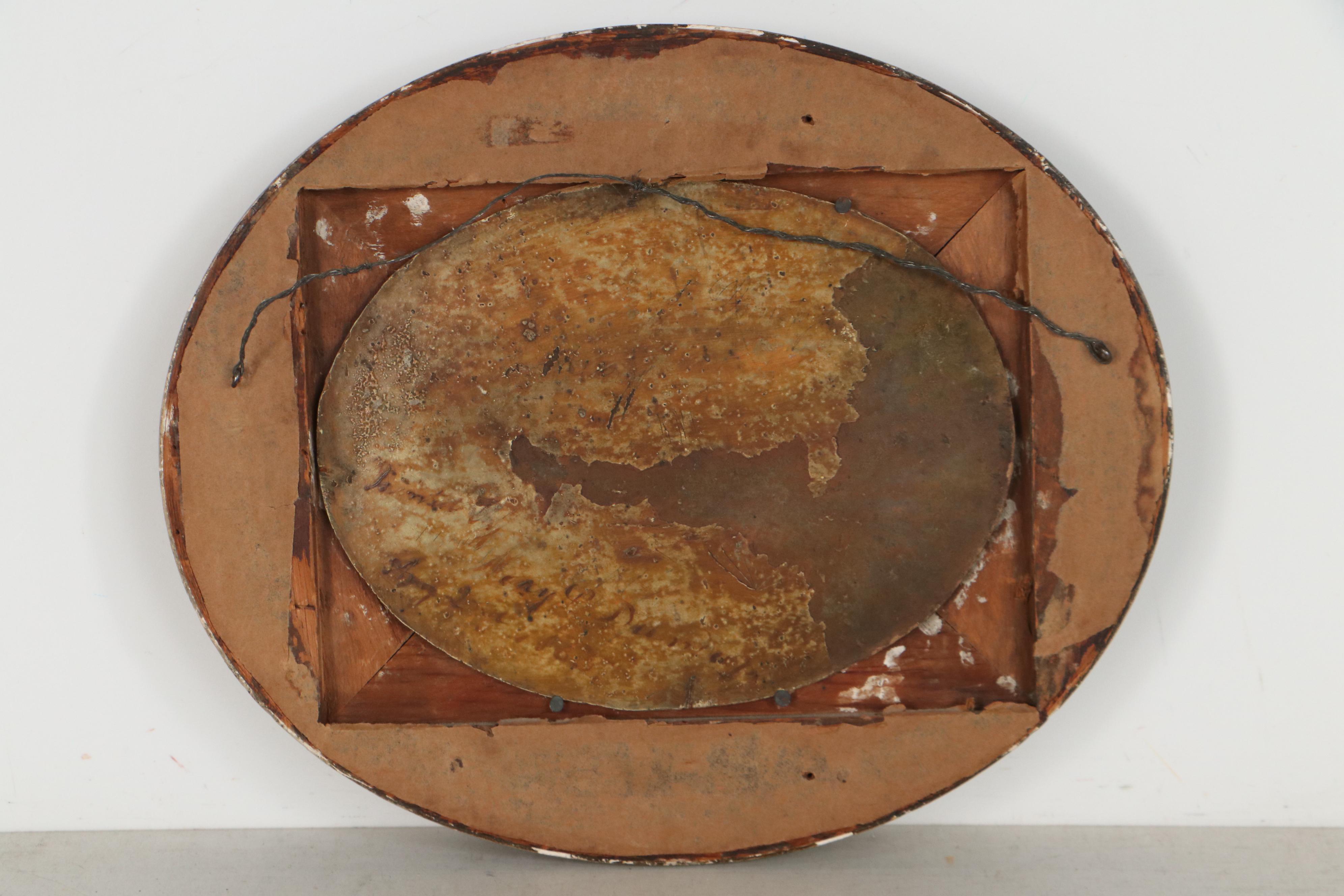 Landscape Oil Painting of River and Mountains, Late 19th Century