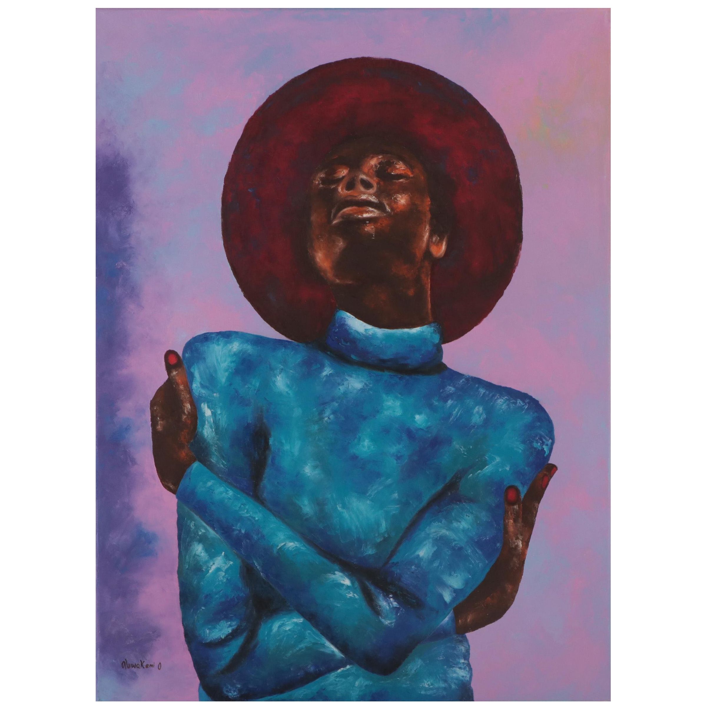 Oluwakemi Omowaire Oil Painting "Faith Over Fear II," 2021