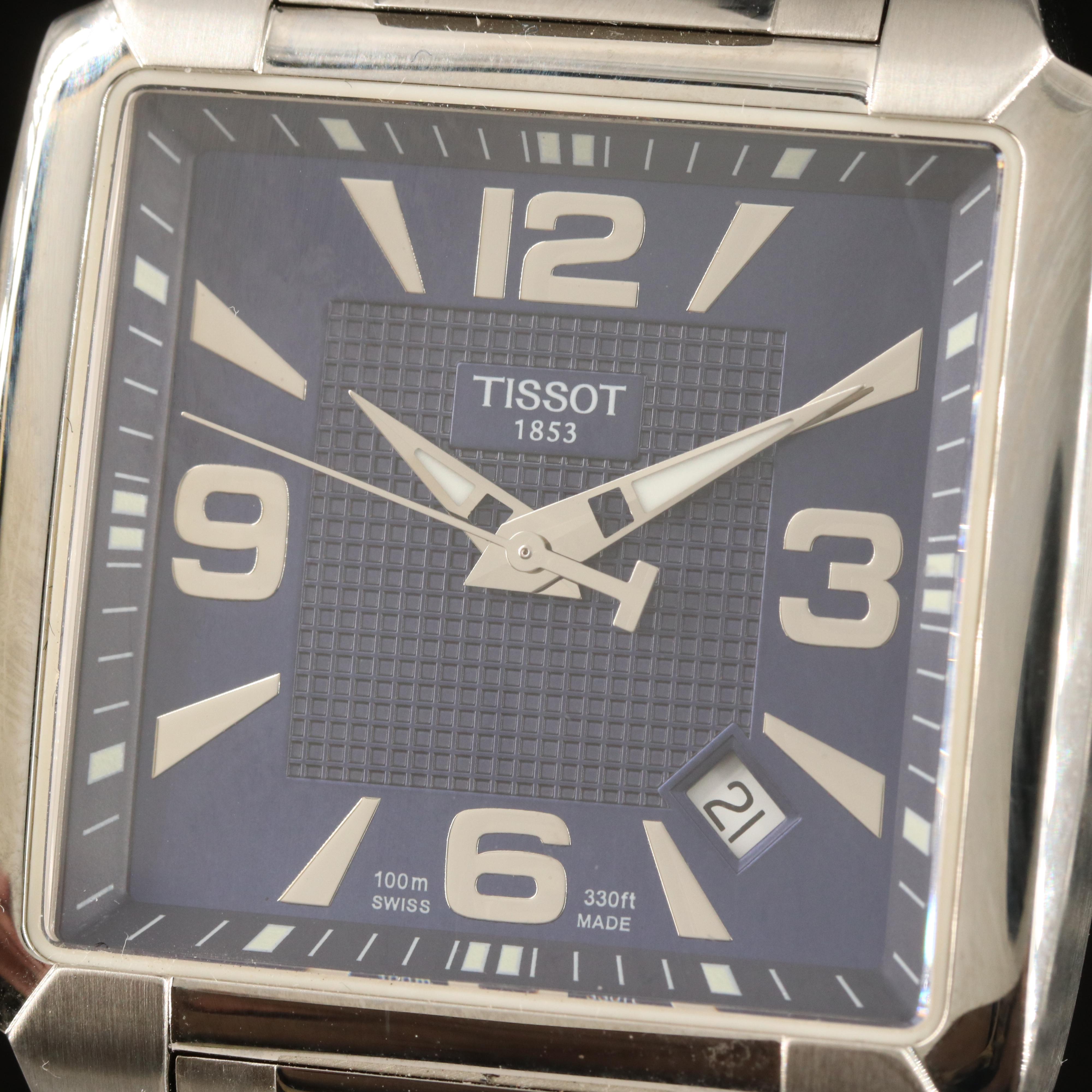 Tissot Quadrato with Date Swiss Made Stainless Steel Watch