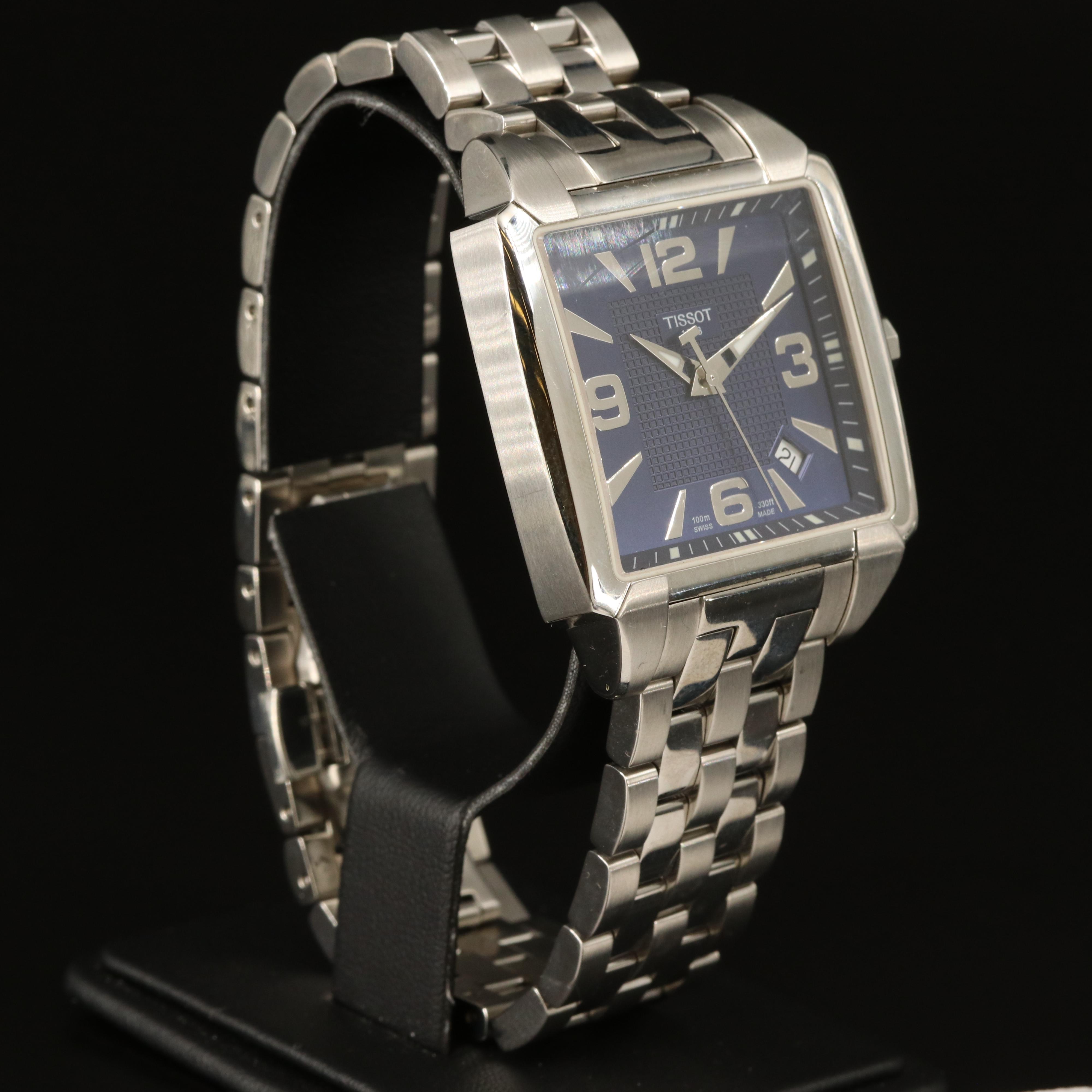 Tissot Quadrato with Date Swiss Made Stainless Steel Watch