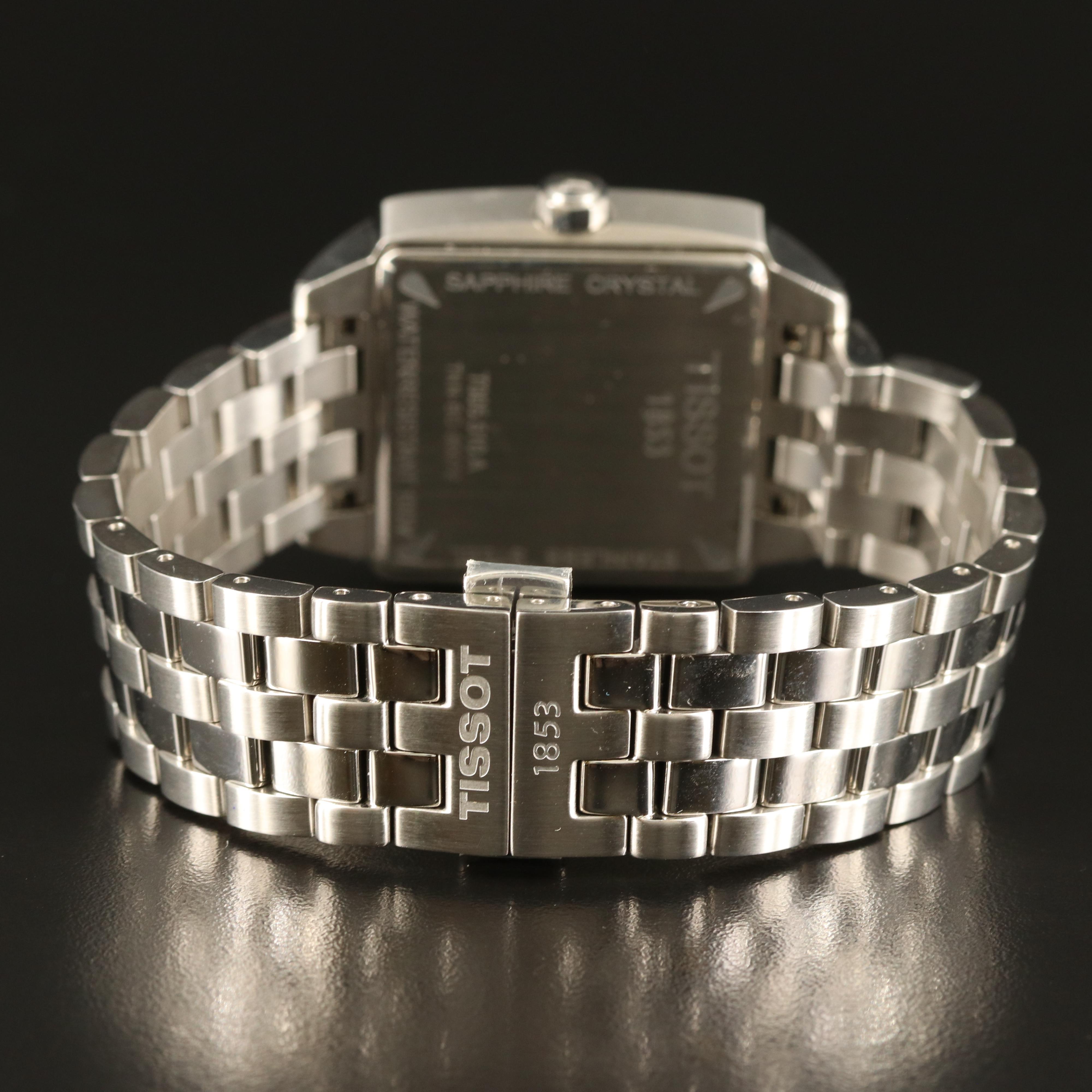 Tissot Quadrato with Date Swiss Made Stainless Steel Watch