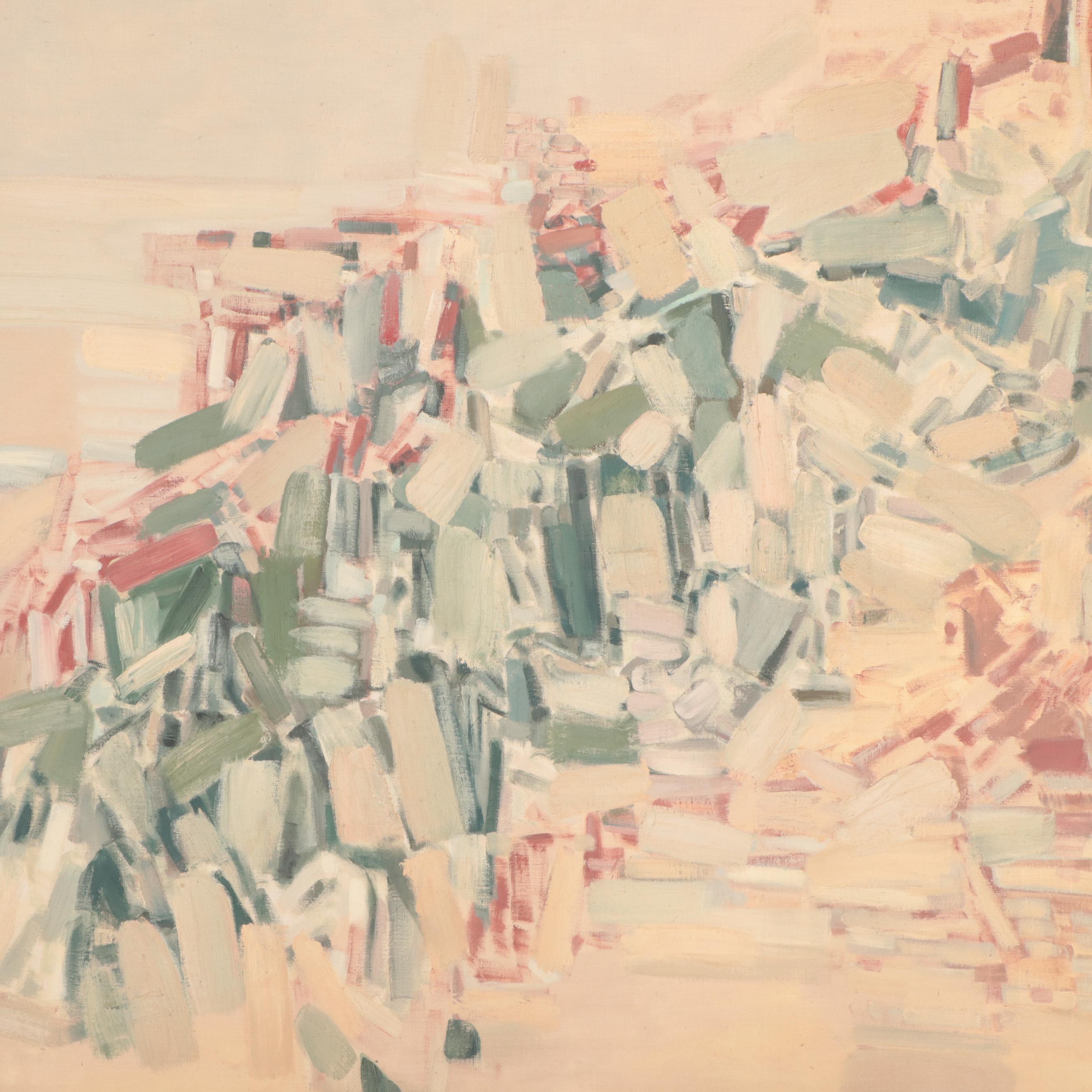 Don Stacy Large-Scale Abstract Oil Painting "Mountain-Moving"