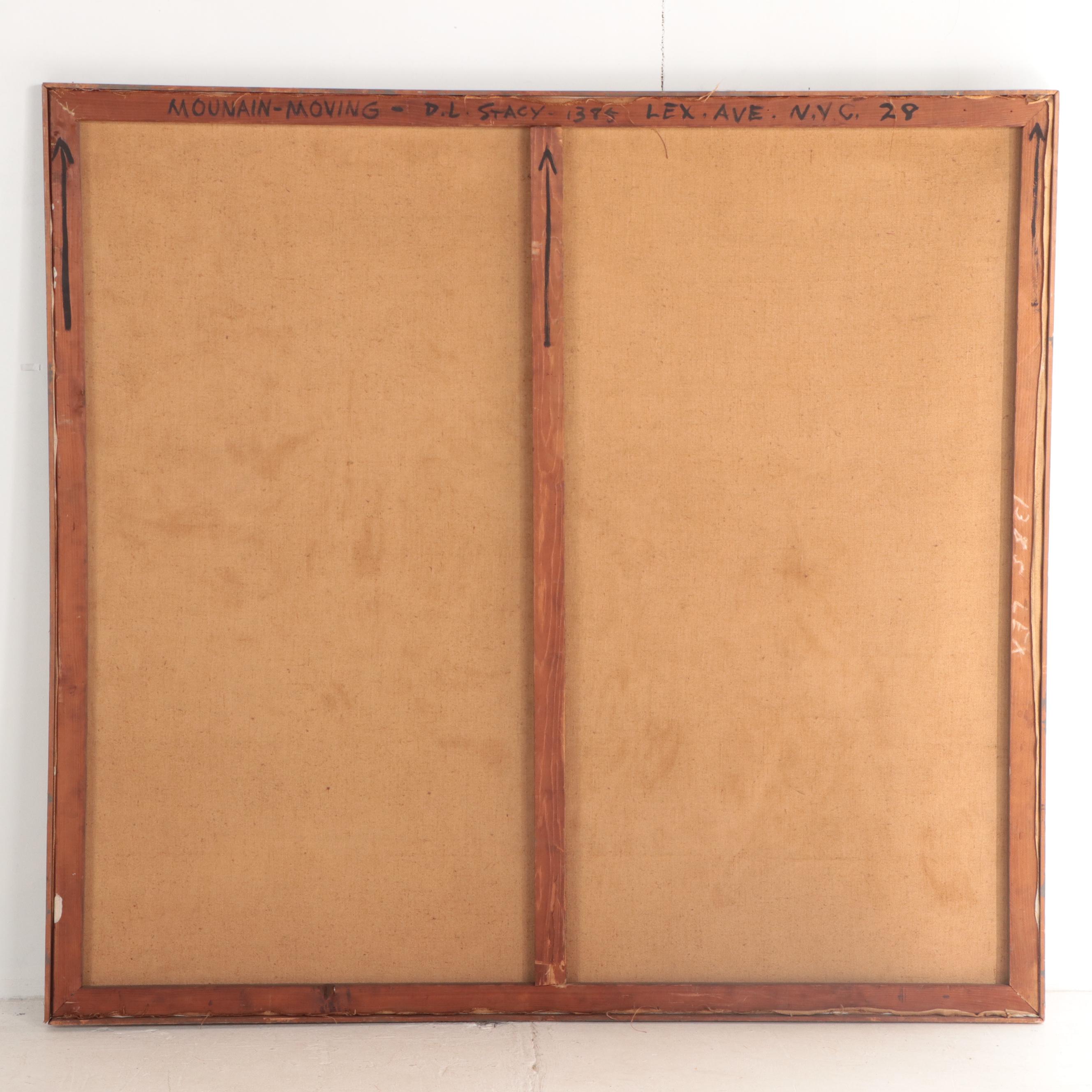 Don Stacy Large-Scale Abstract Oil Painting "Mountain-Moving"