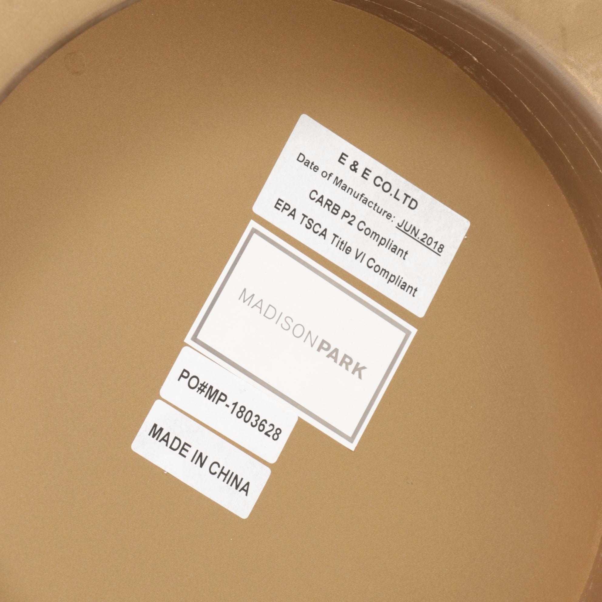 Pair of Madison Park "Ortega" Glass Top Side Tables