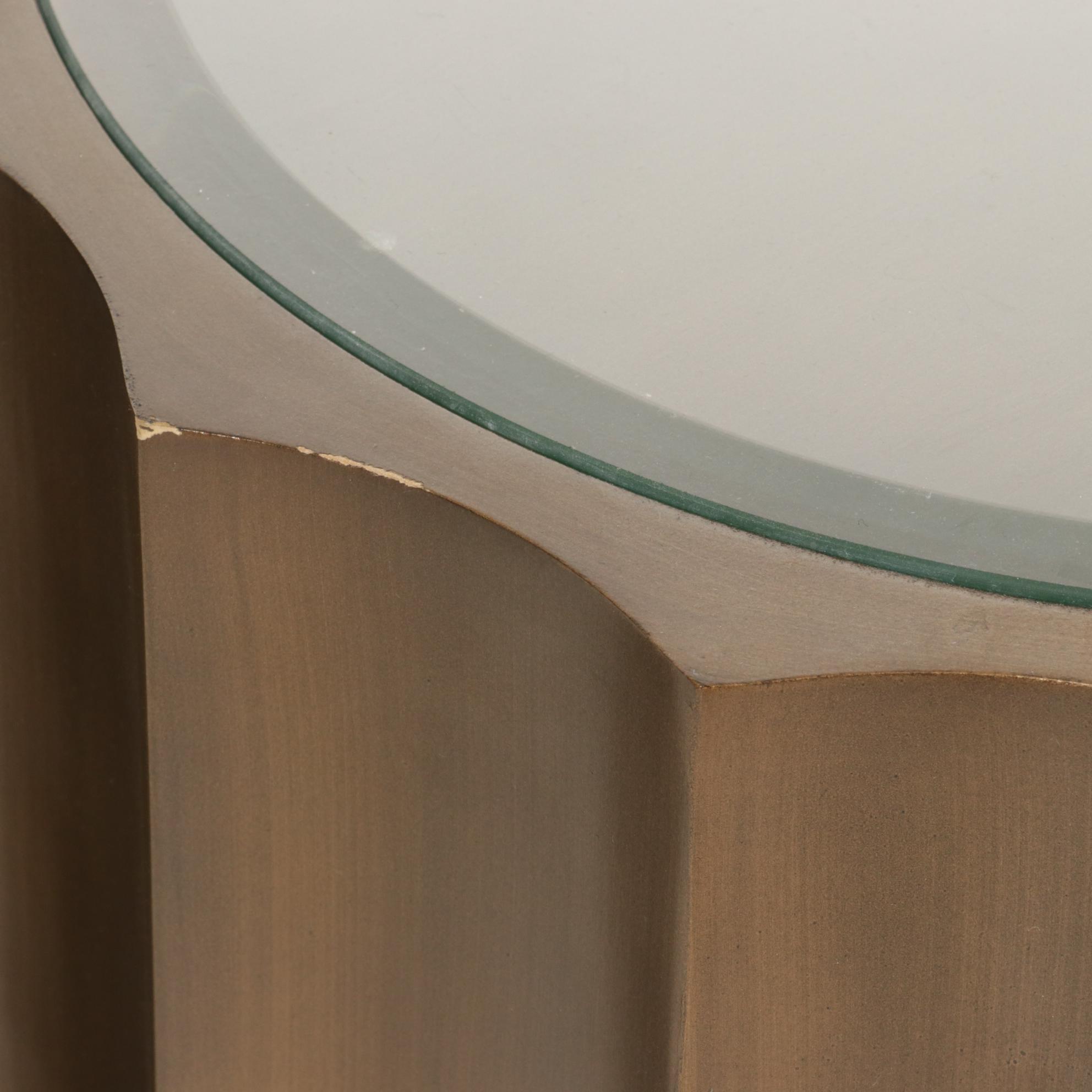 Pair of Madison Park "Ortega" Glass Top Side Tables