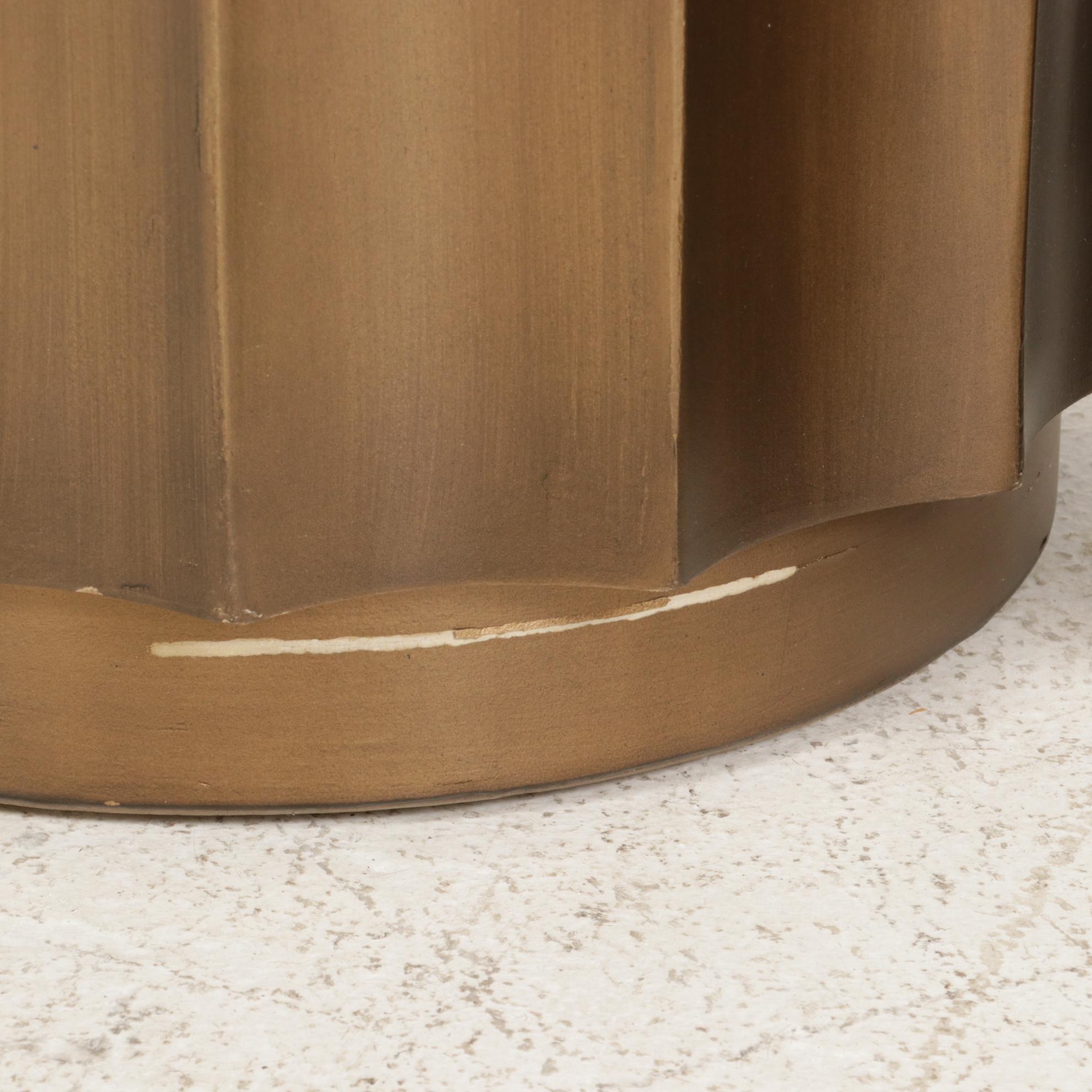 Pair of Madison Park "Ortega" Glass Top Side Tables