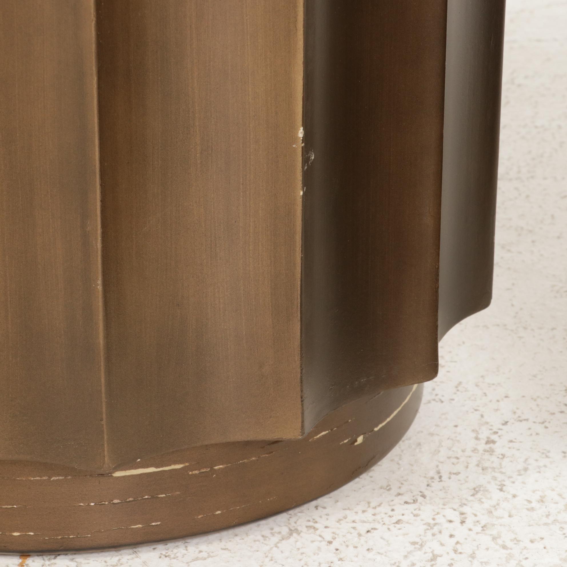 Pair of Madison Park "Ortega" Glass Top Side Tables