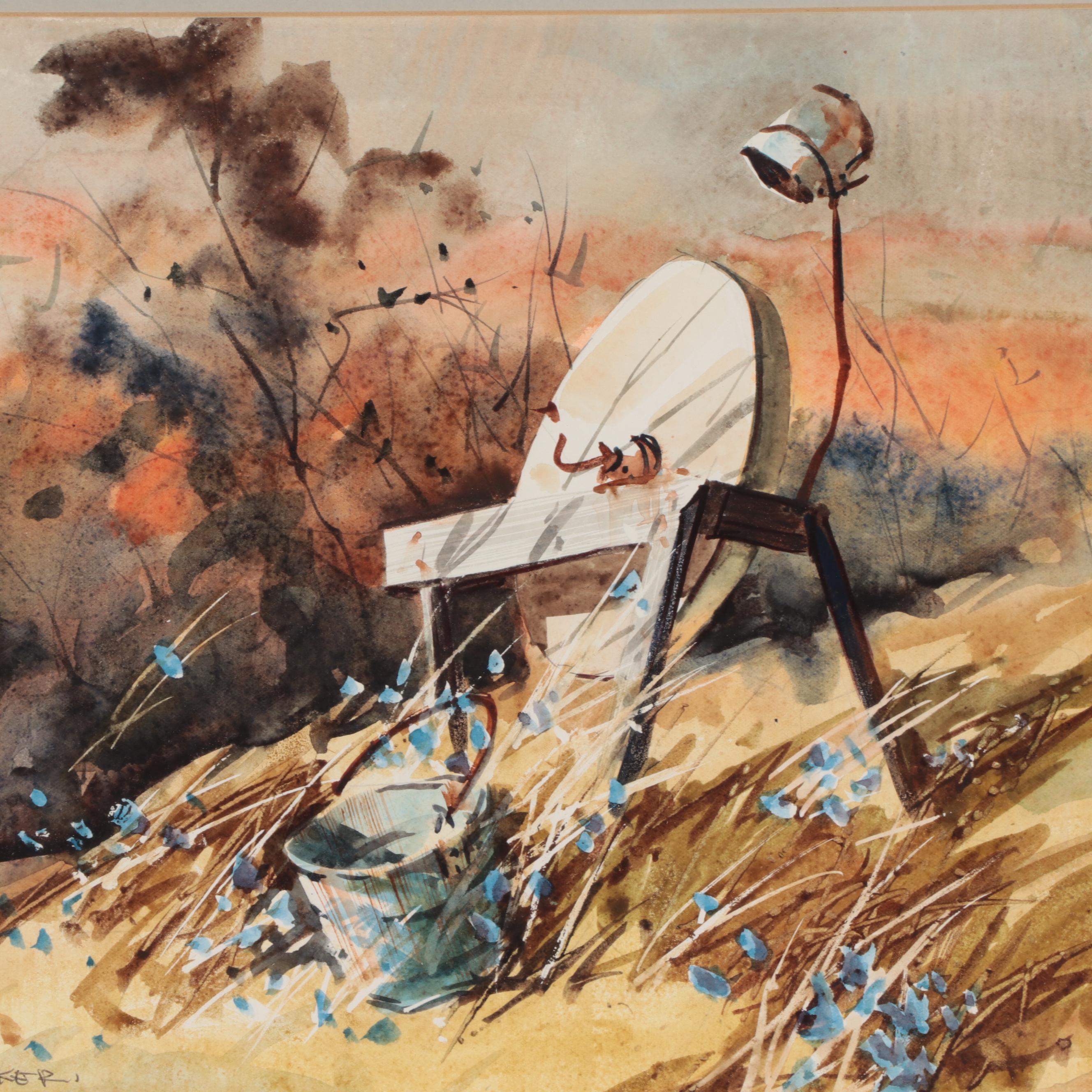 Robert Brubaker Landscape Watercolor Painting