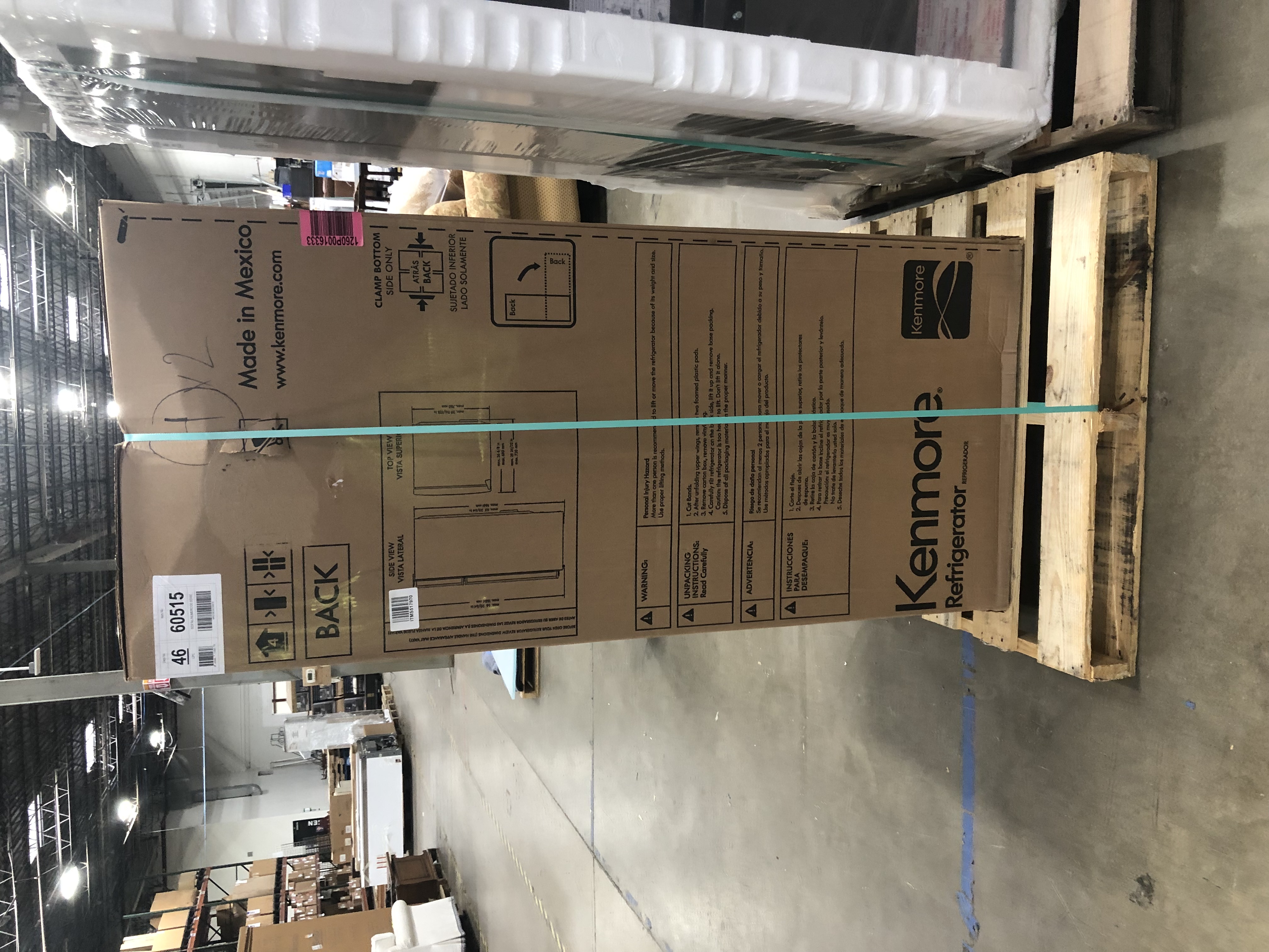 Kenmore 18 Cu. Ft. Top Freezer Refrigerator with Glass Shelves and Garage Ready