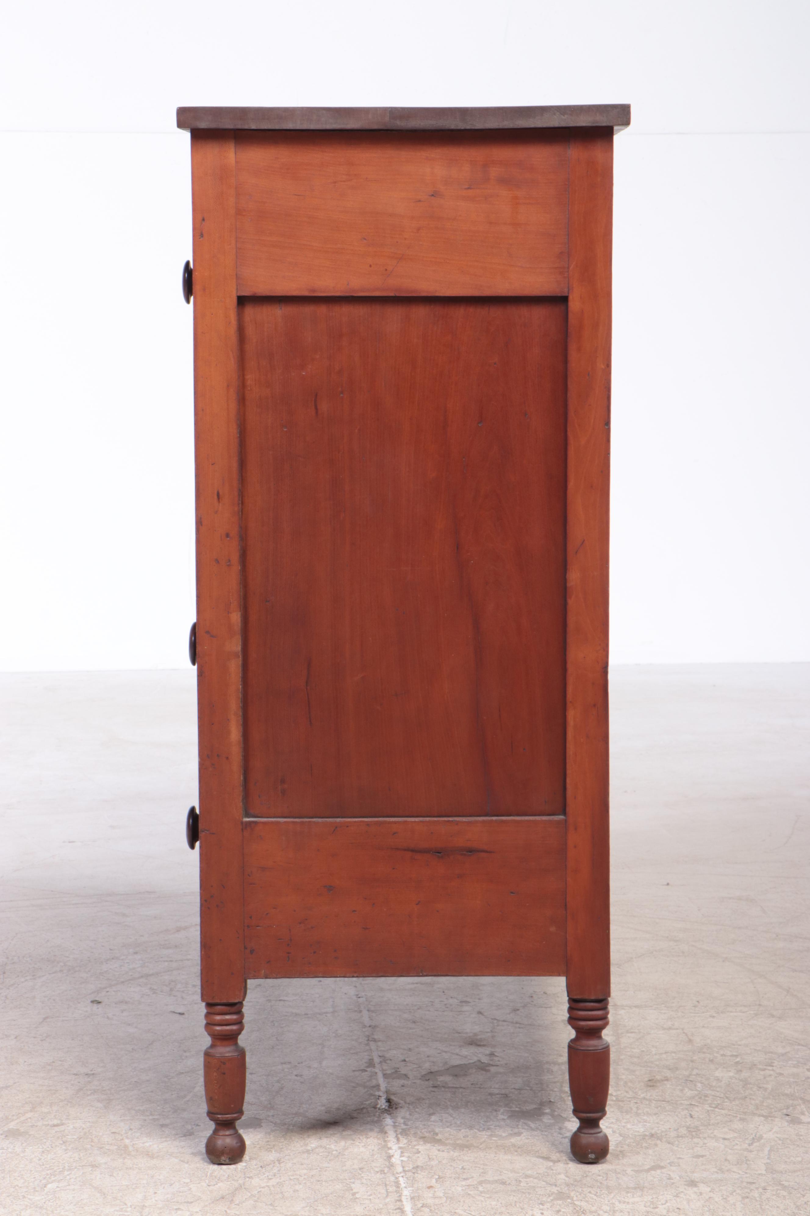 Late Federal Cherrywood Four-Drawer Chest, Second Quarter 19th Century