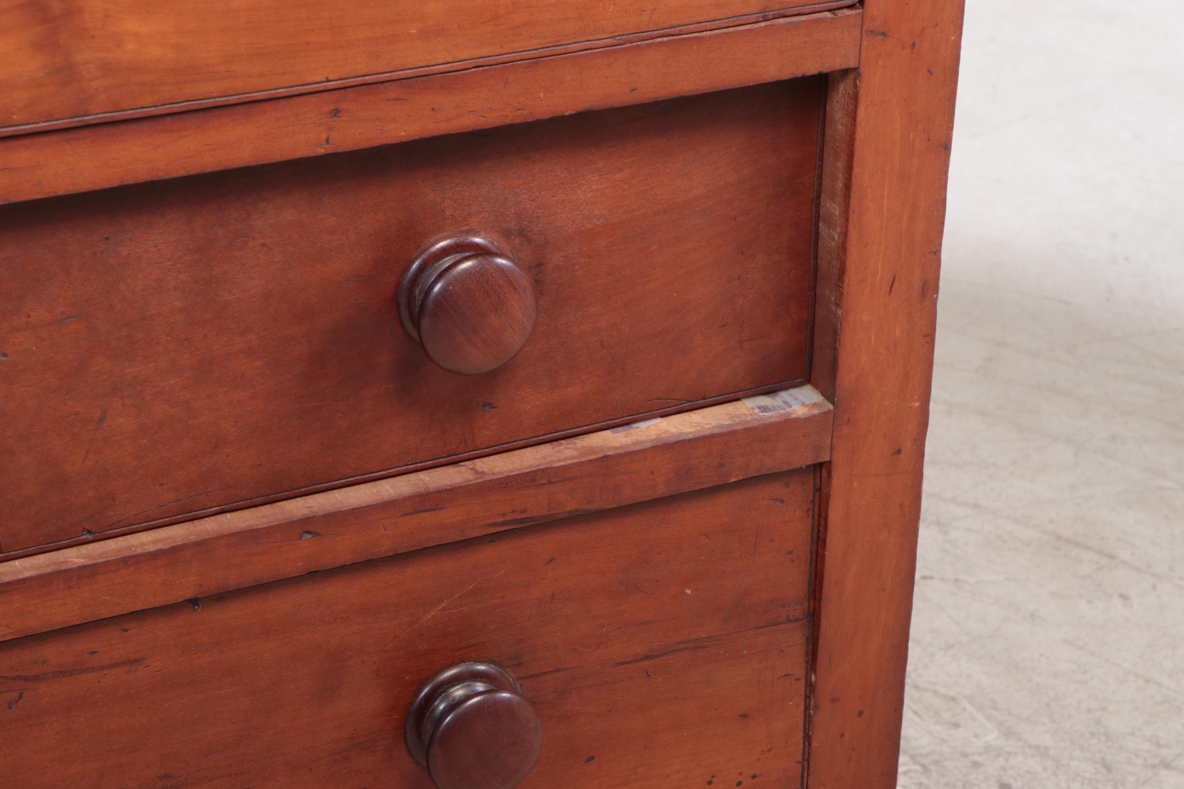 Late Federal Cherrywood Four-Drawer Chest, Second Quarter 19th Century