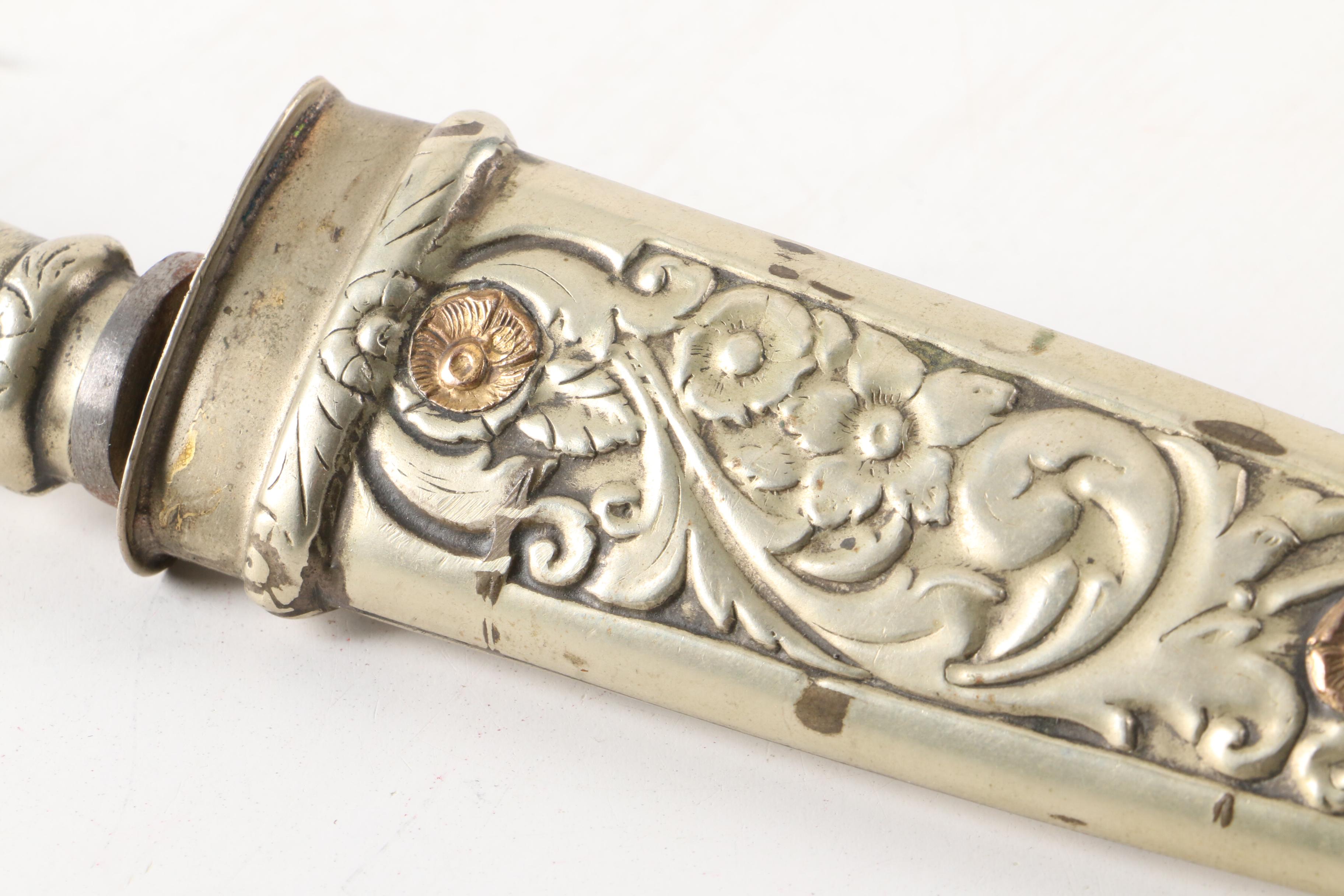 Alimar Tandil Argentine Alpaca Silver Handle and Forged Steel Guacho Knife