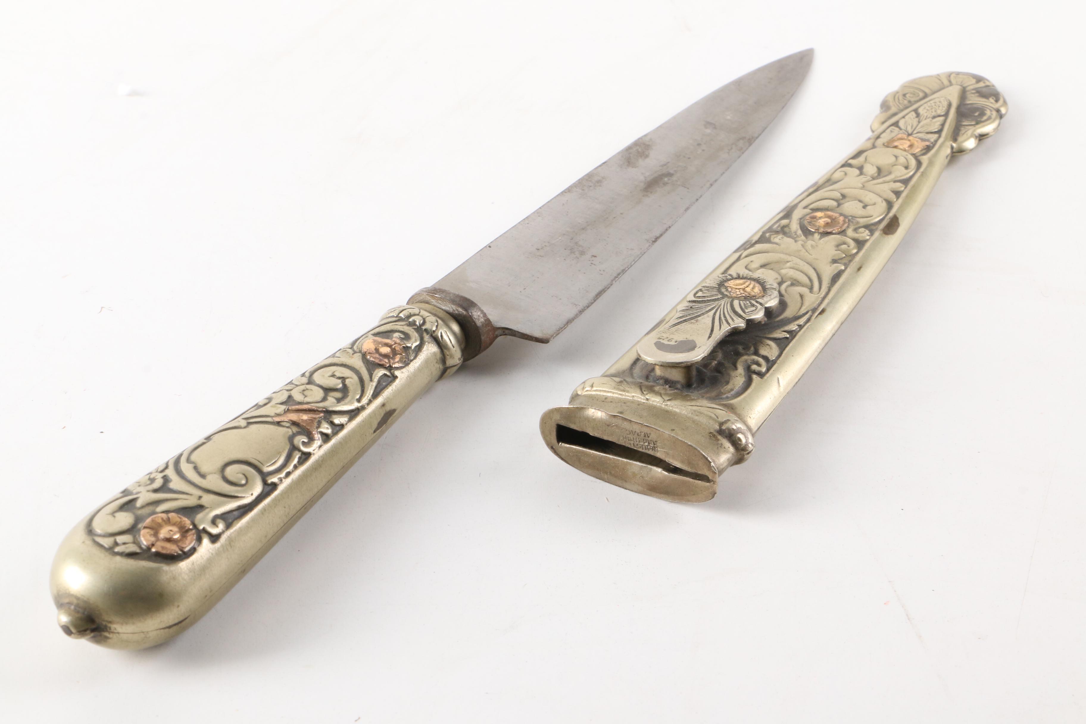 Alimar Tandil Argentine Alpaca Silver Handle and Forged Steel Guacho Knife
