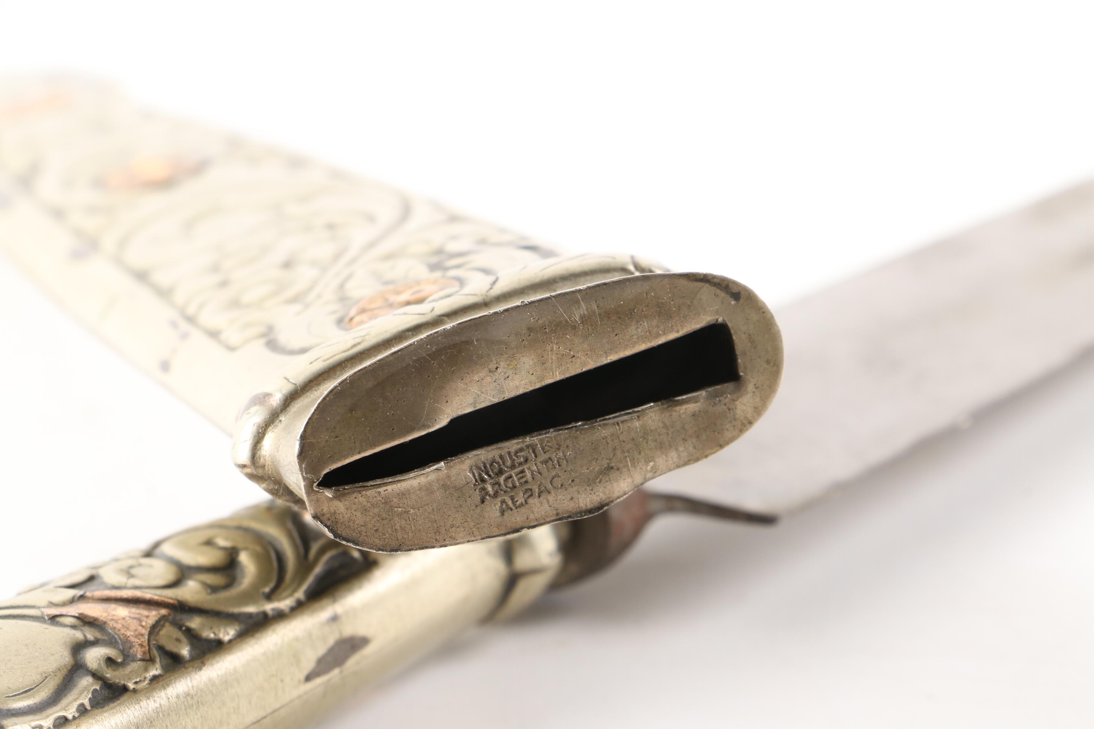 Alimar Tandil Argentine Alpaca Silver Handle and Forged Steel Guacho Knife