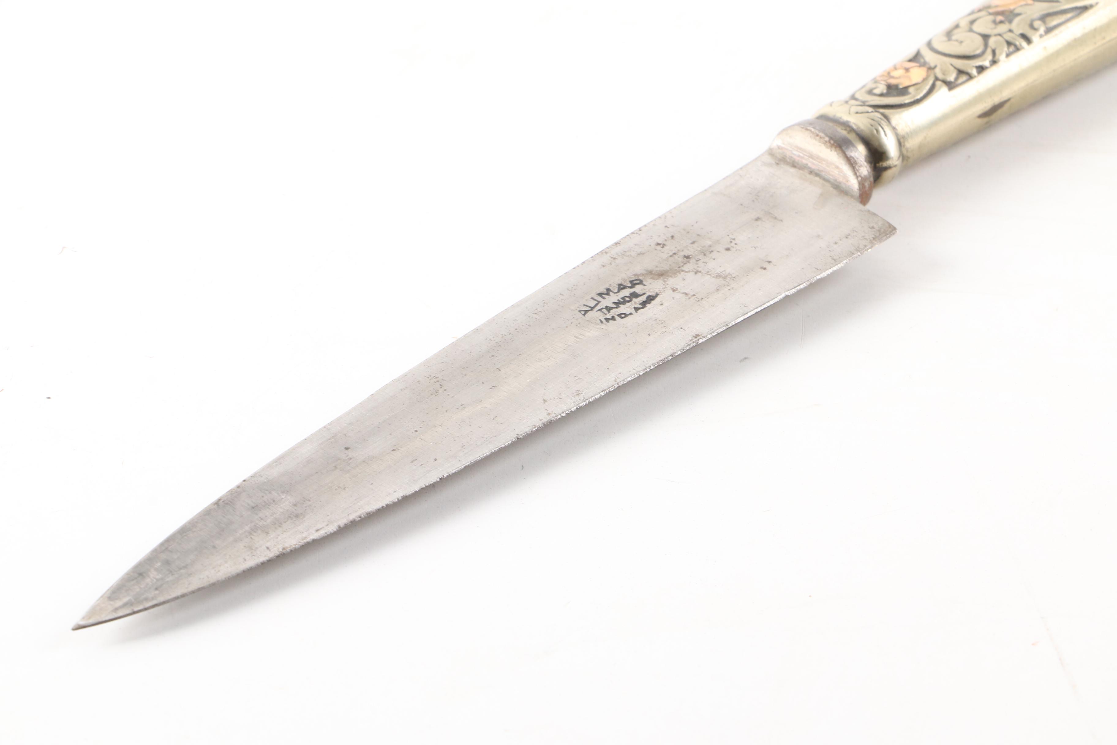 Alimar Tandil Argentine Alpaca Silver Handle and Forged Steel Guacho Knife