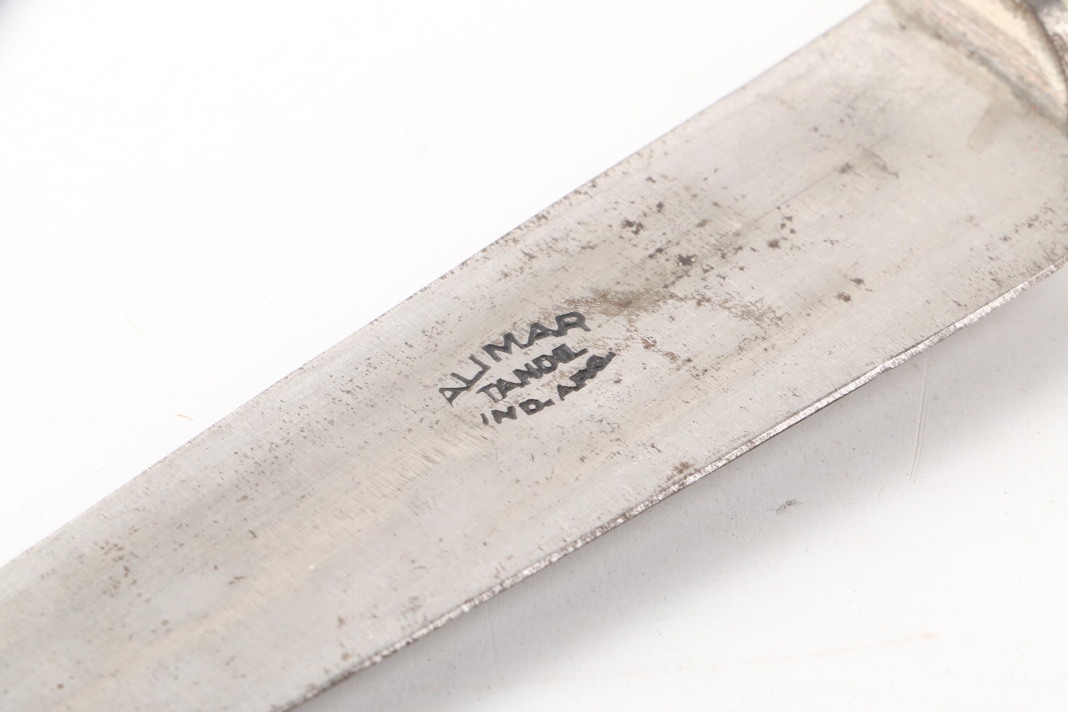 Alimar Tandil Argentine Alpaca Silver Handle and Forged Steel Guacho Knife