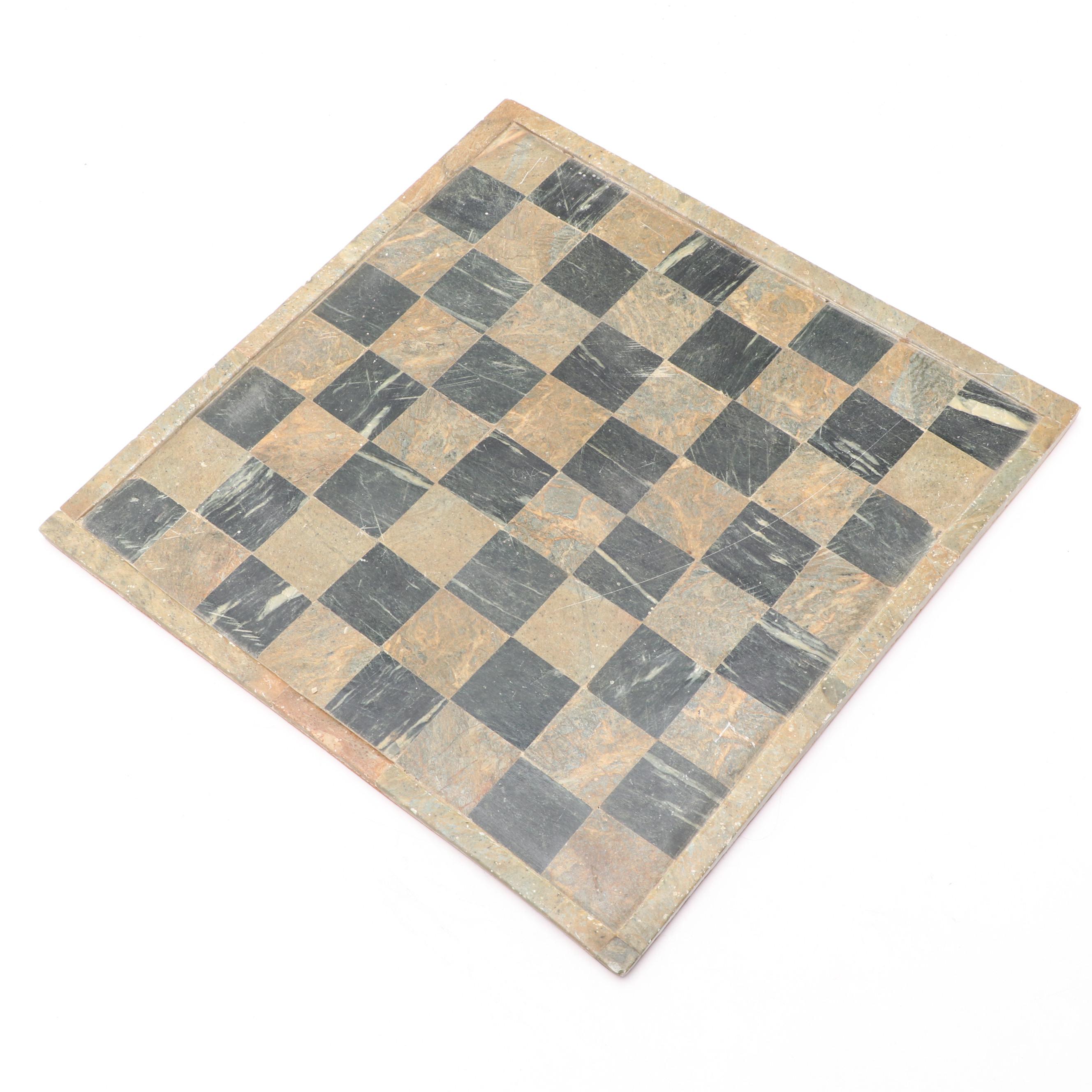 African Carved Soapstone Chess Set