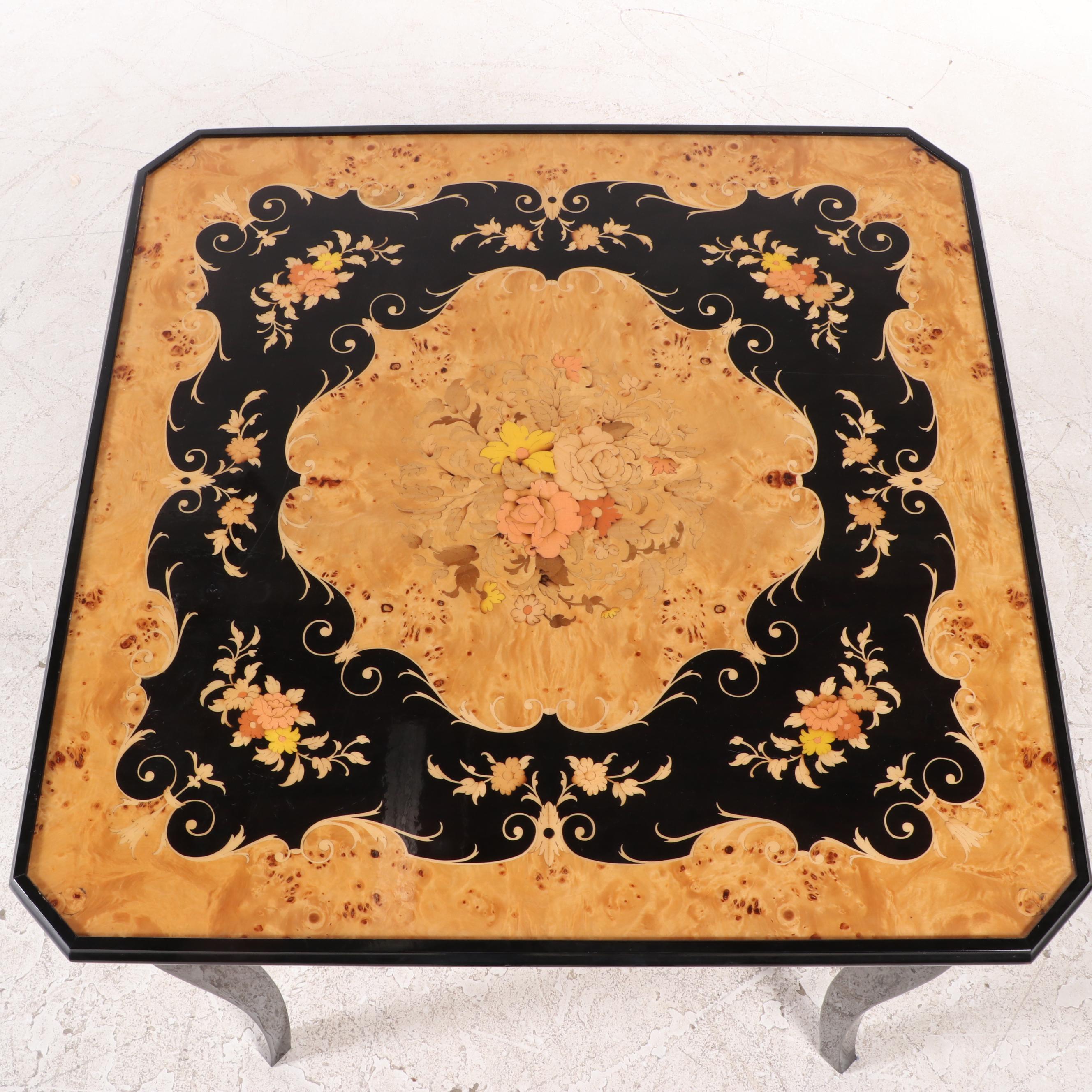 Italian-Made Polygam "Las Vegas" Marquetry Games Table, Late 20th Century