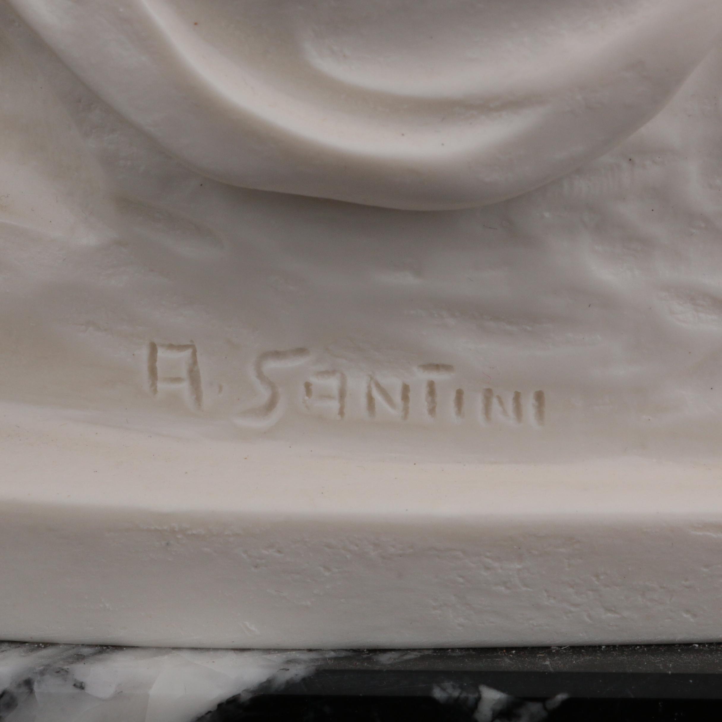 A. Santini Cast Resin on Marble Sculpture after Michelangelo "La Pietà"